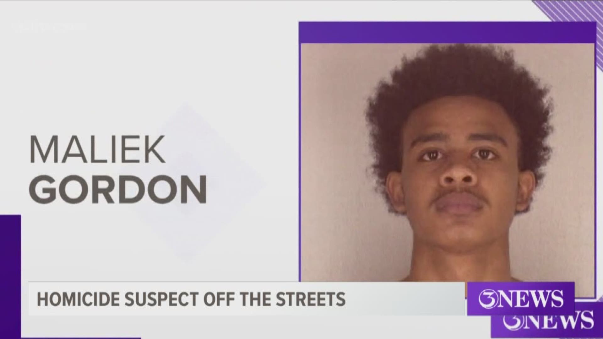 20-year-old Maliek Gordon was located at a residence in the 2700 block of S. Port Avenue.