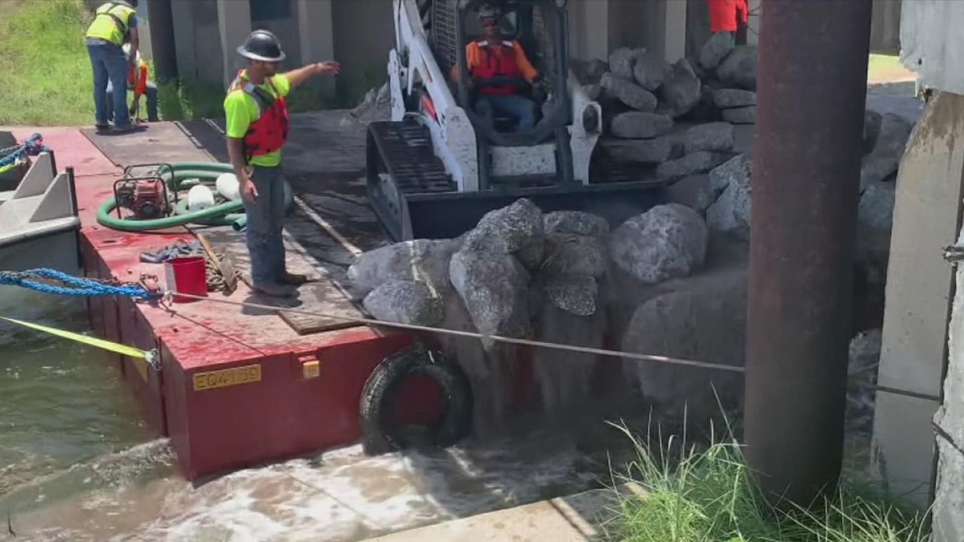 Residents who live nearby are voicing their concerns on the water flow and rocks being put on the bottom of the canal floor.