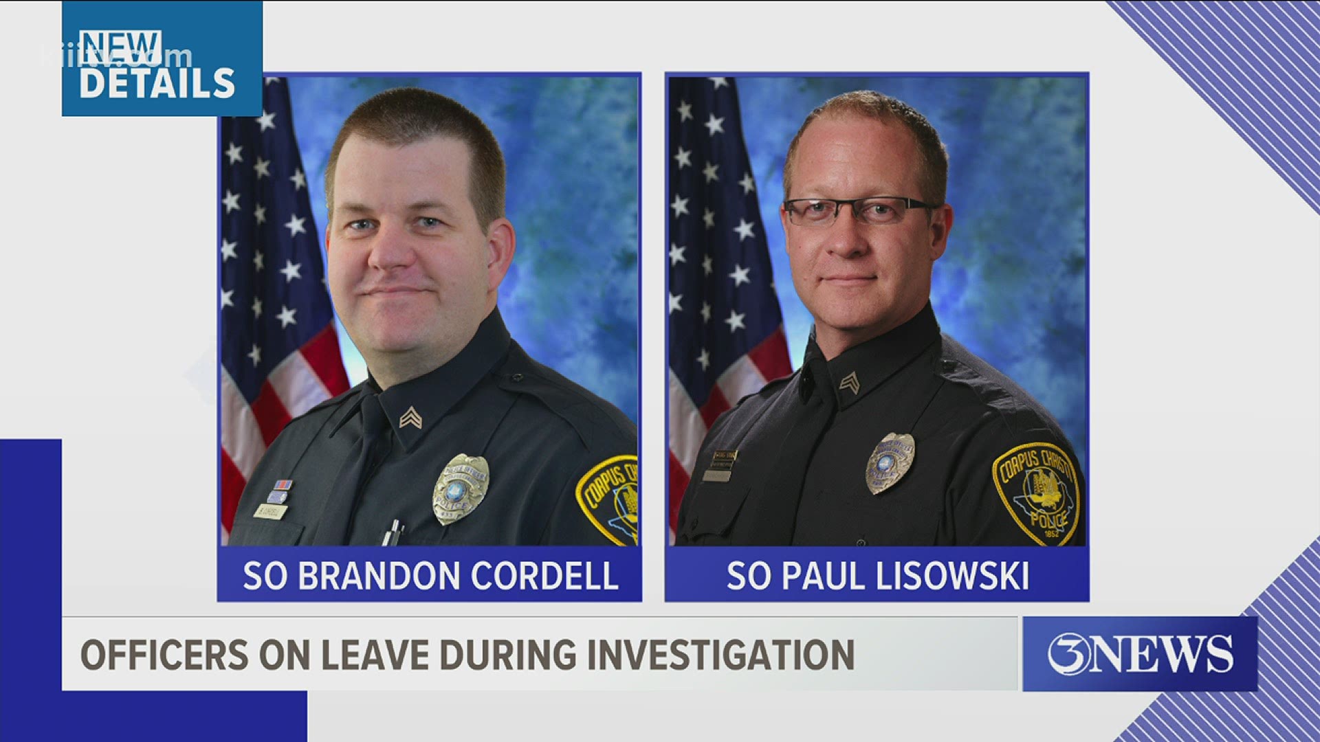 Senior Officer Brandon Cordell, Senior Officer Paul Lisowski and Officer Ruben Flores are all on paid leave as the investigation continues.