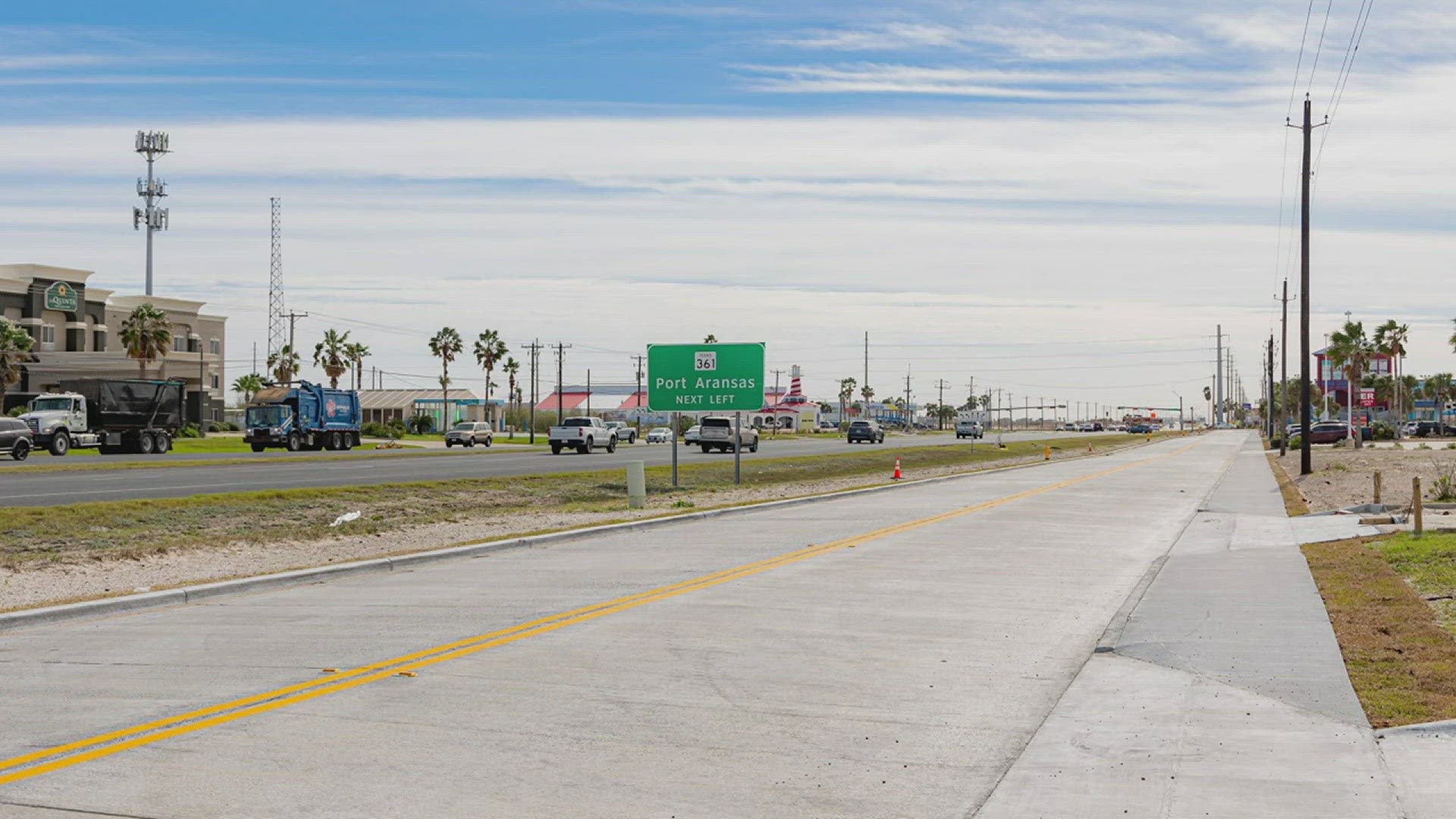 In addition to the roadway, curbs, gutters and sidewalks were re-done.