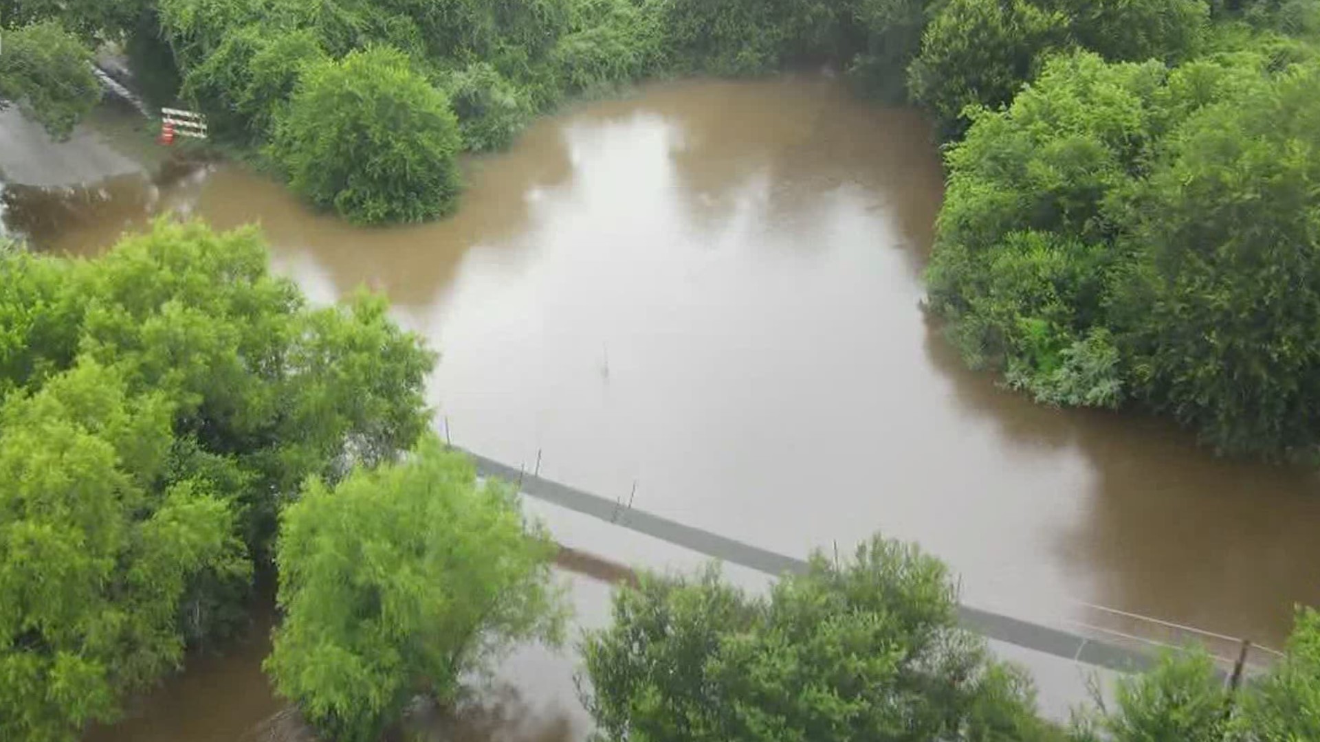 So much water has fallen that Silver Creek Road has flooded out just as it has done for at least the past 25 years.