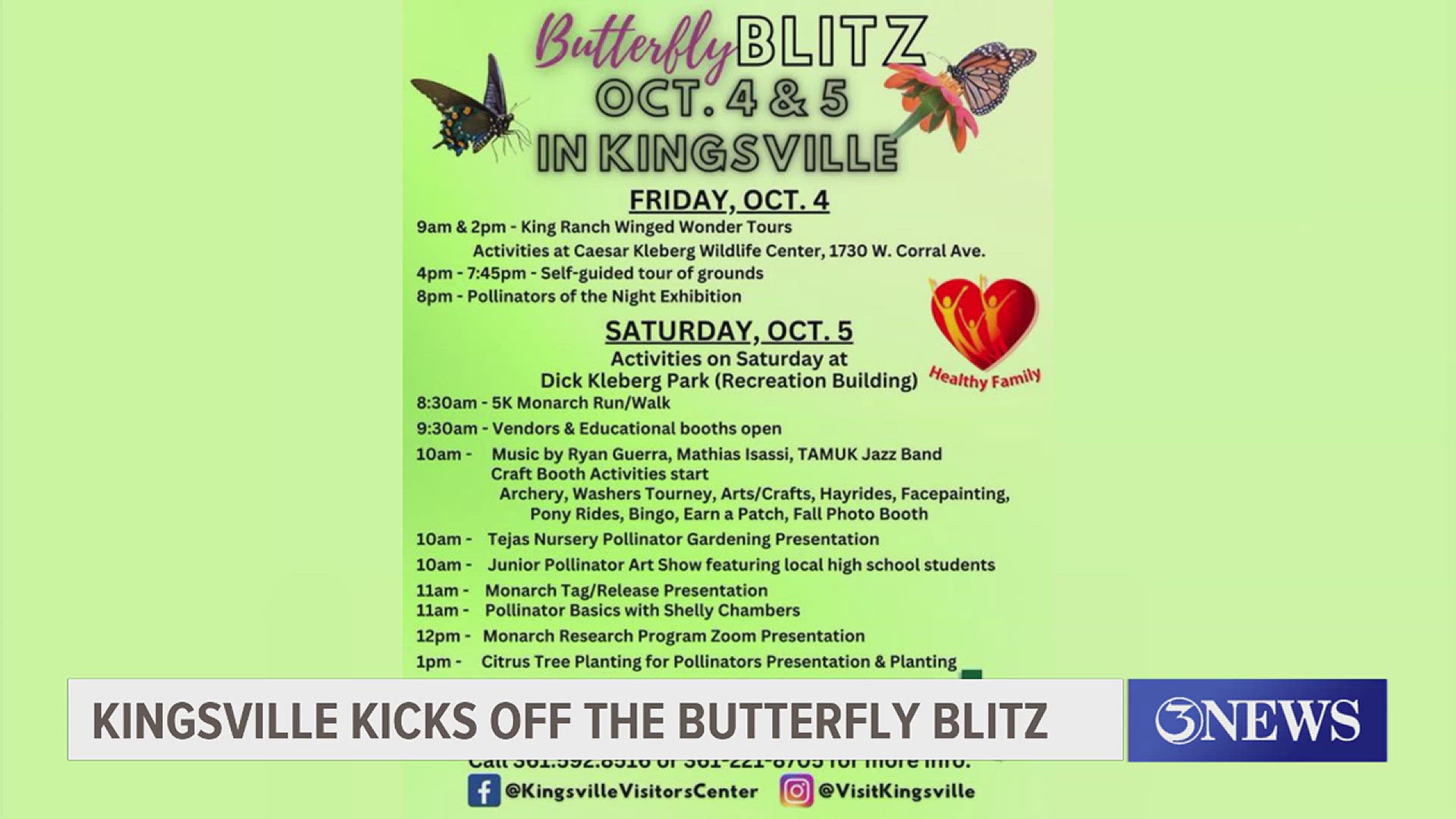 Not to be confused with 3NEWS Sports Blitz! This blitz gives the public a chance to celebrate butterflies with activities geared towards learning and fun!