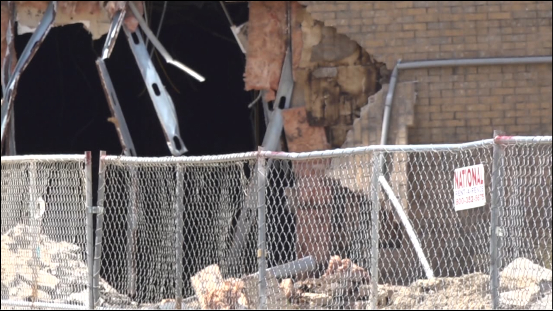 The building is finally coming down after being vacant for almost five years.