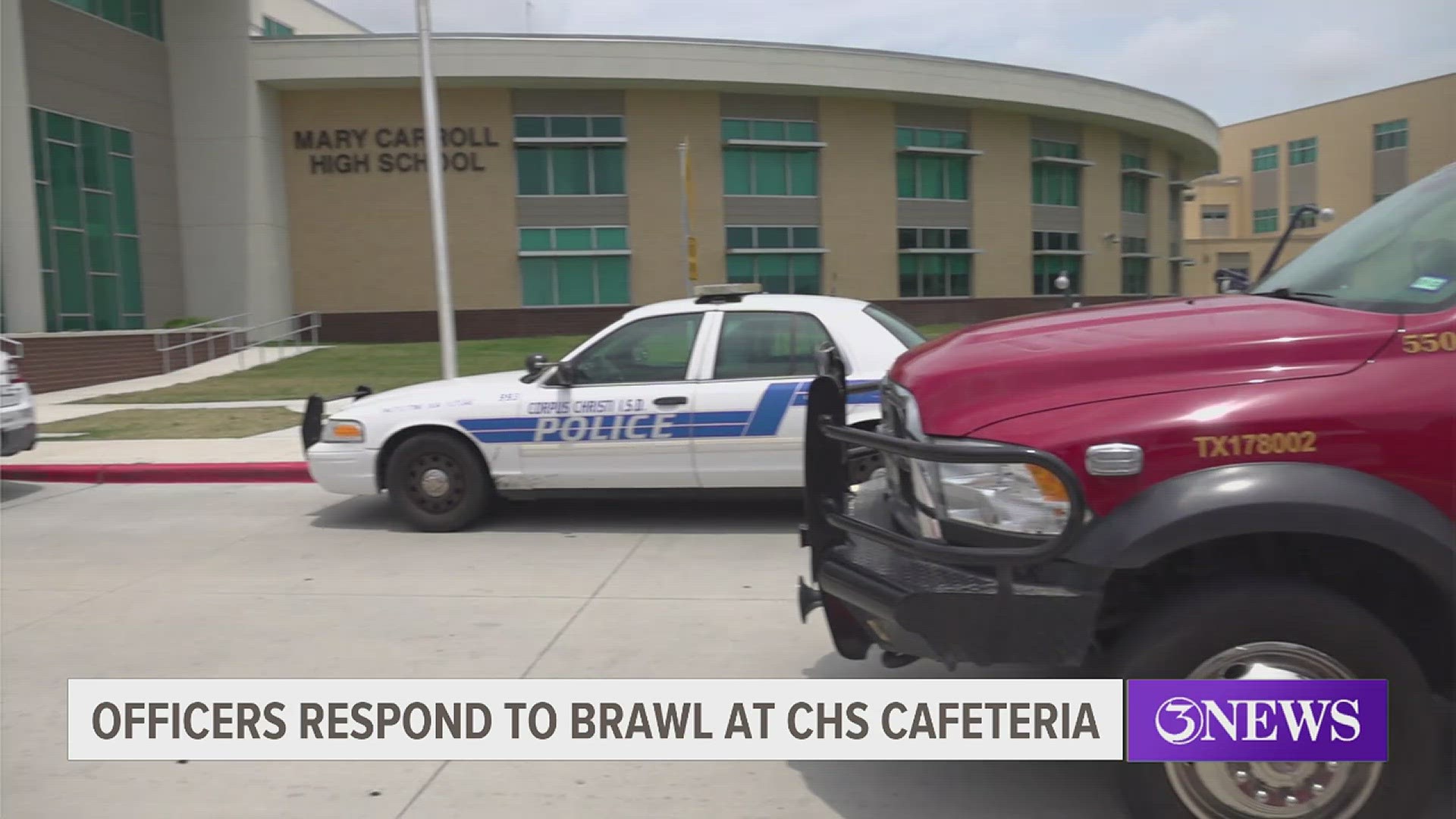 Officers were forced to use pepper spray to try and control the situation, CCISD police chief Kirby Warnke, but no one was taken to the hospital.