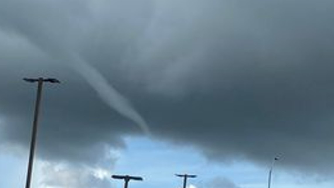 Tropical funnel clouds near Corpus Christi