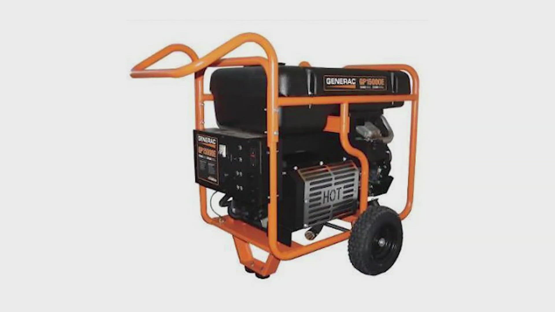 The issue is that the generators' fuel tank can fail to vent correctly, which leads to a fire hazard.