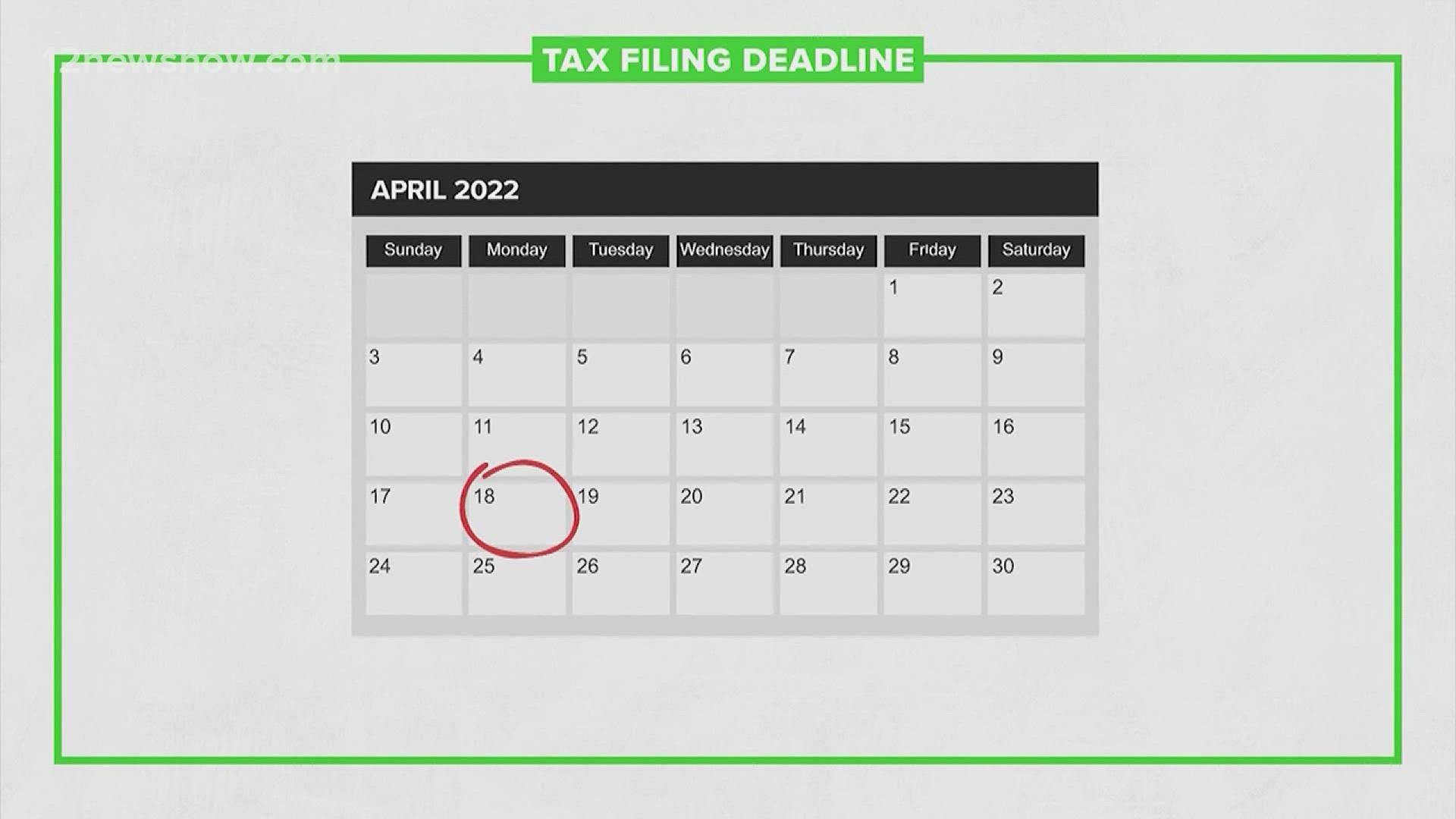 Monday is the deadline to file your tax returns.