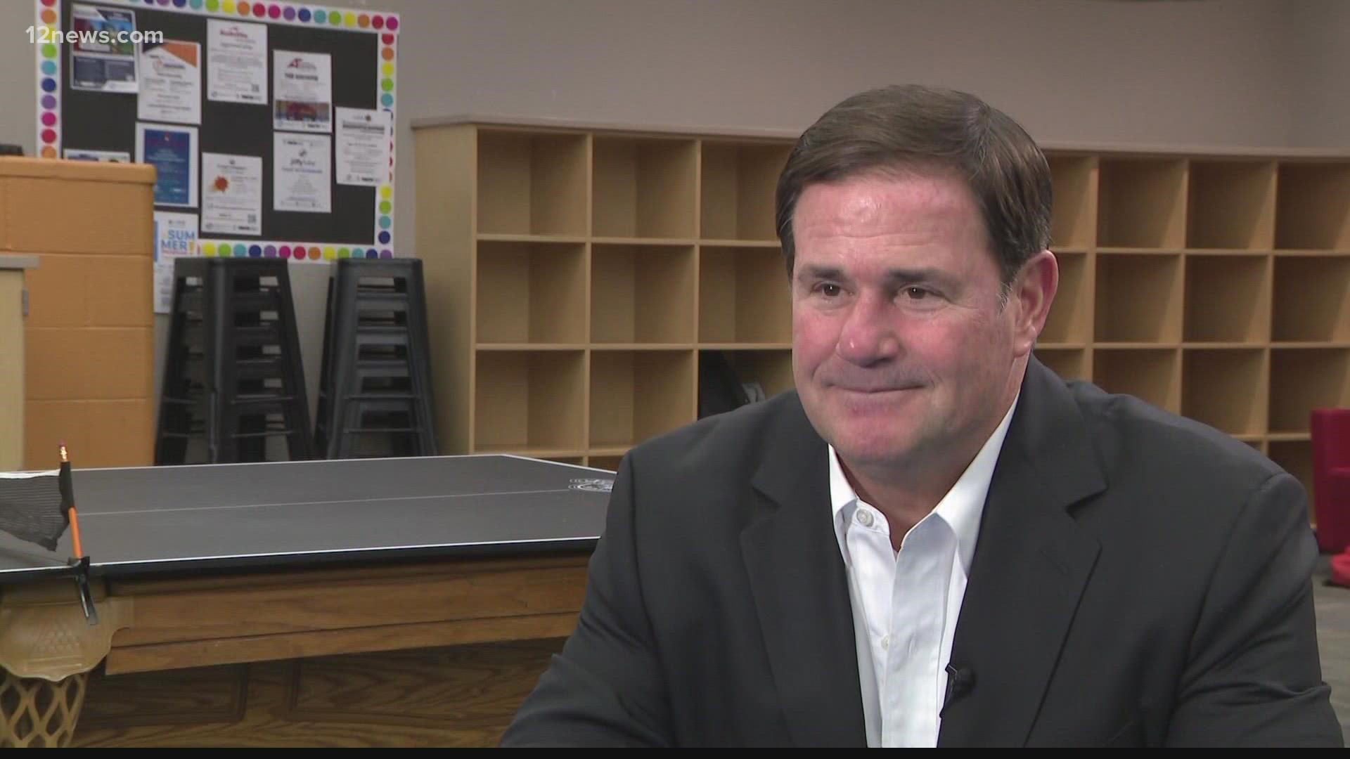 In an exclusive interview, Governor Doug Ducey addressed bills dealing with abortion and transgender rights. He reacts to the bills passed.