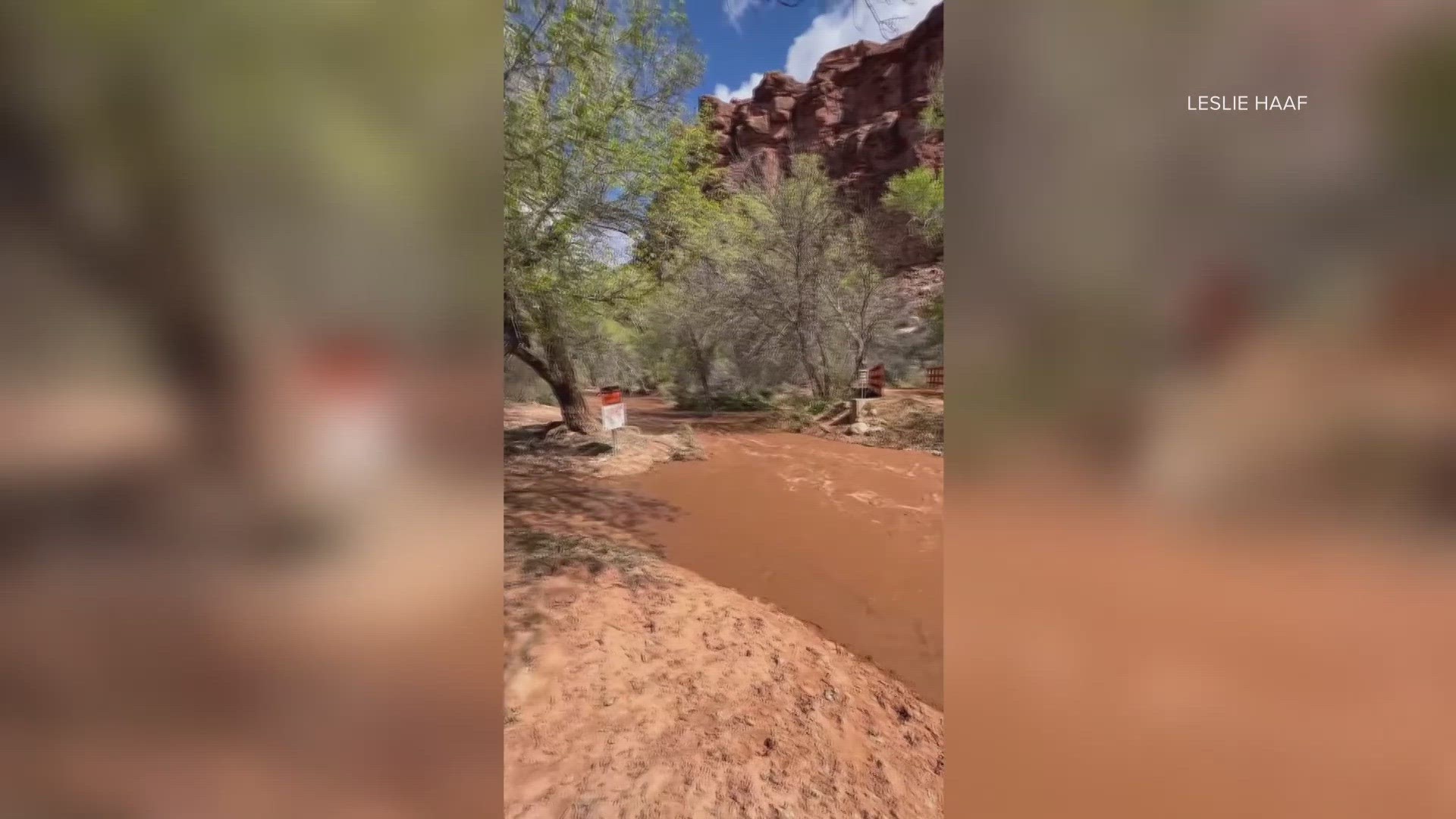 According to early reports, a large group of hikers was stranded near Supai Village because of floods in the area.