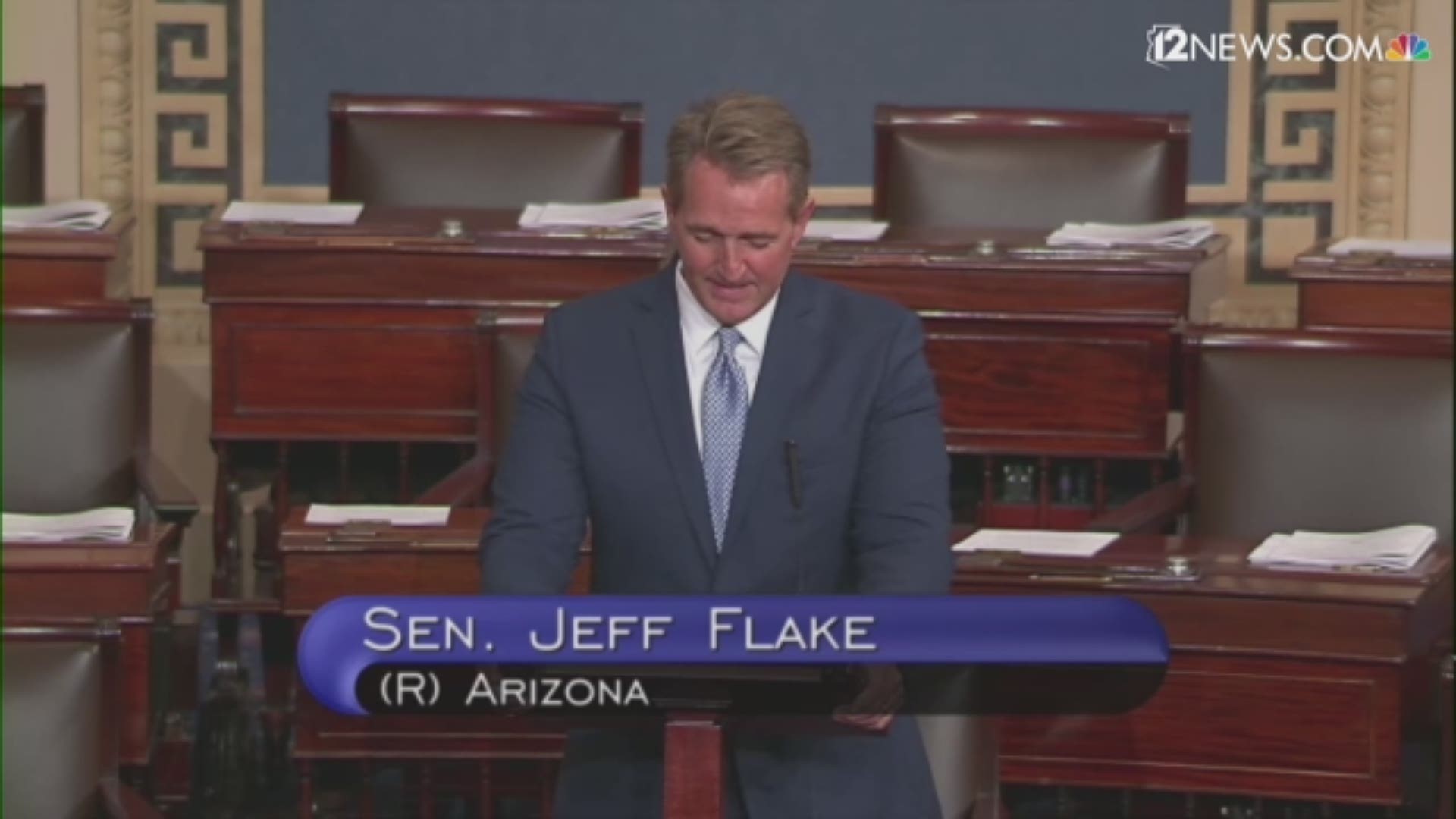 Sen. Jeff Flake (R-Ariz.) spoke on the floor of the Senate Tuesday afternoon.