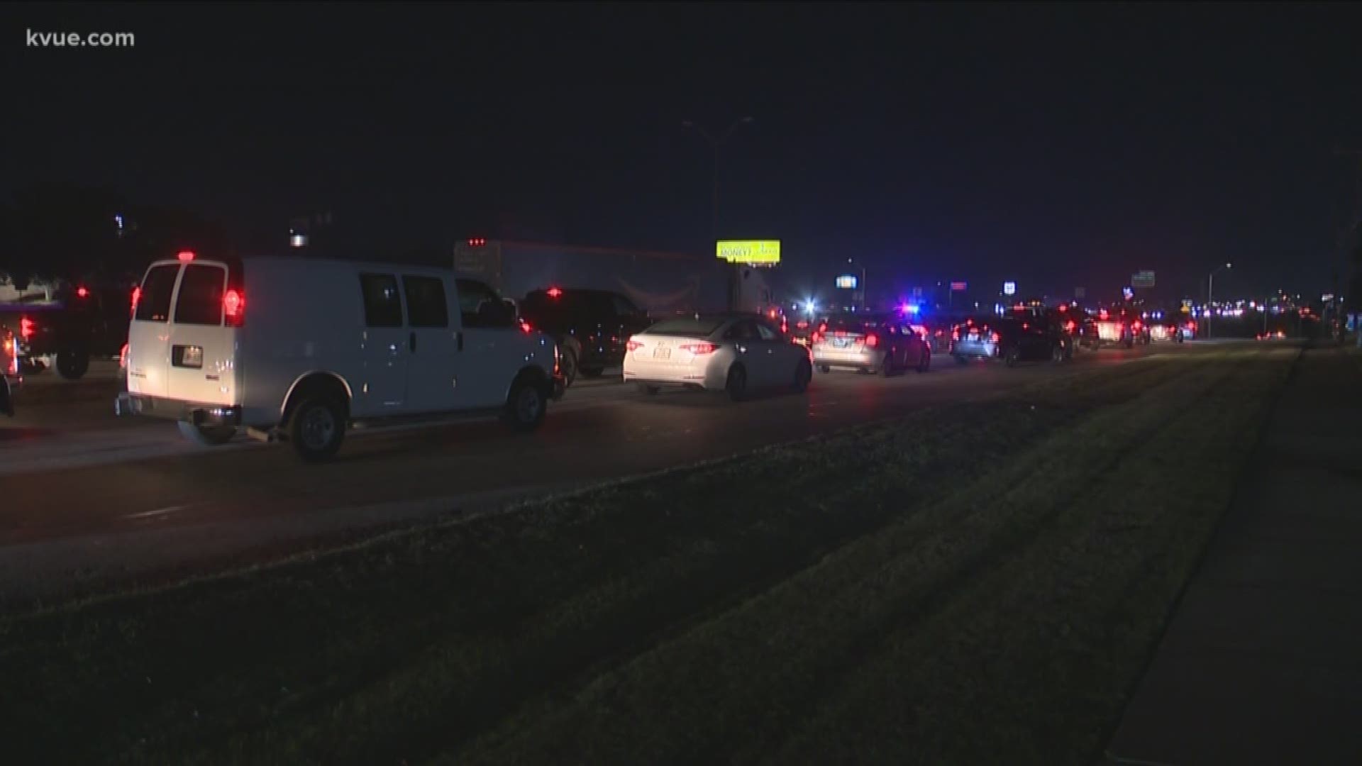 According to police, a man as riding in the back of a truck near Rundberg Lane and somehow fell out. Several trucks reportedly then hit the man.