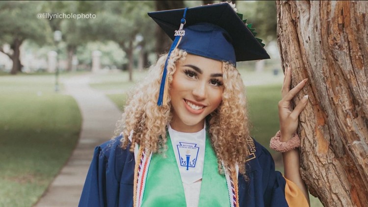 Texas cheerleader shot after friend opened wrong car door graduates from high school