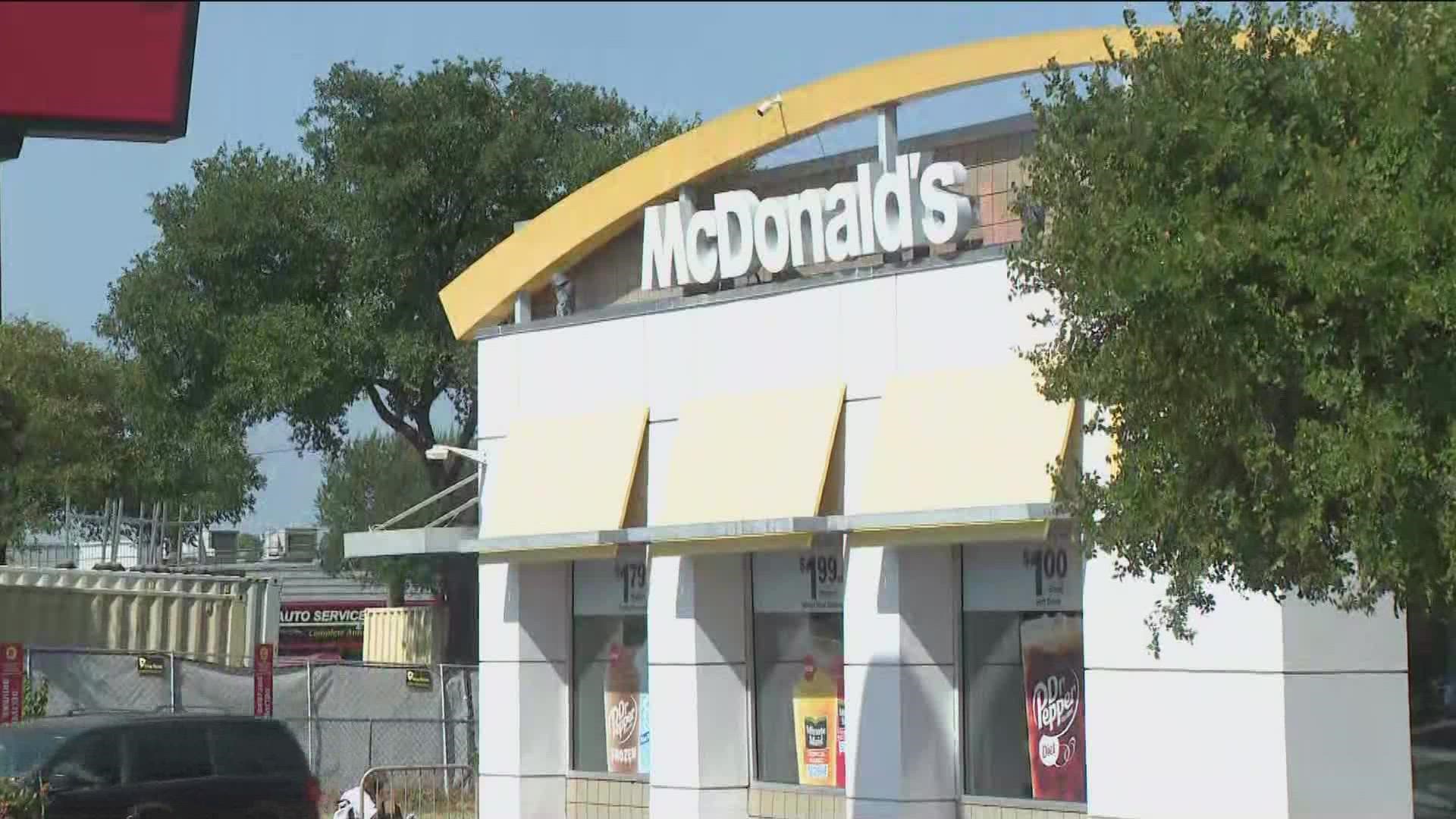 Police said a man hurt a McDonalds employee in North Austin before barricading himself inside the restaurant.