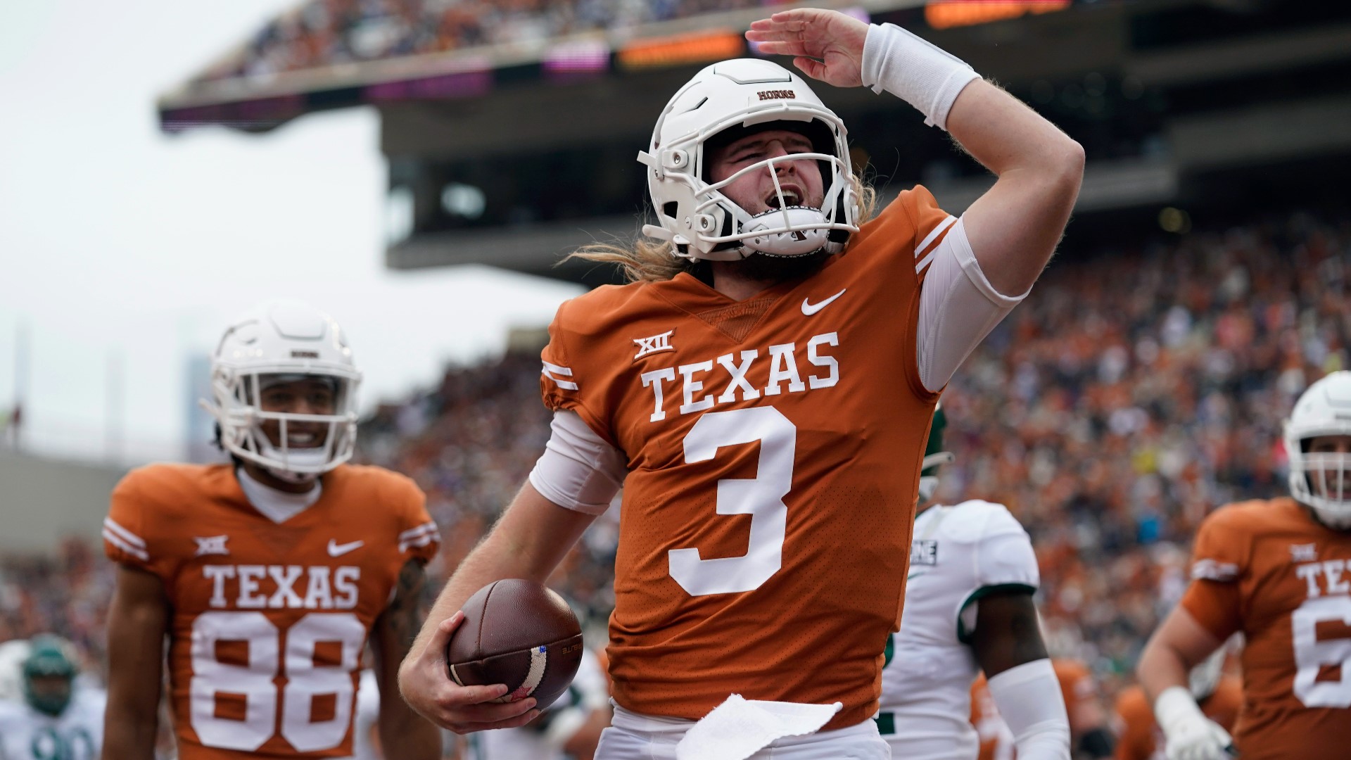 Texas now awaits a bowl assignment or, if Kansas can manage to beat its rival, prepares to face TCU in the Big 12 championship game on Dec. 3.
