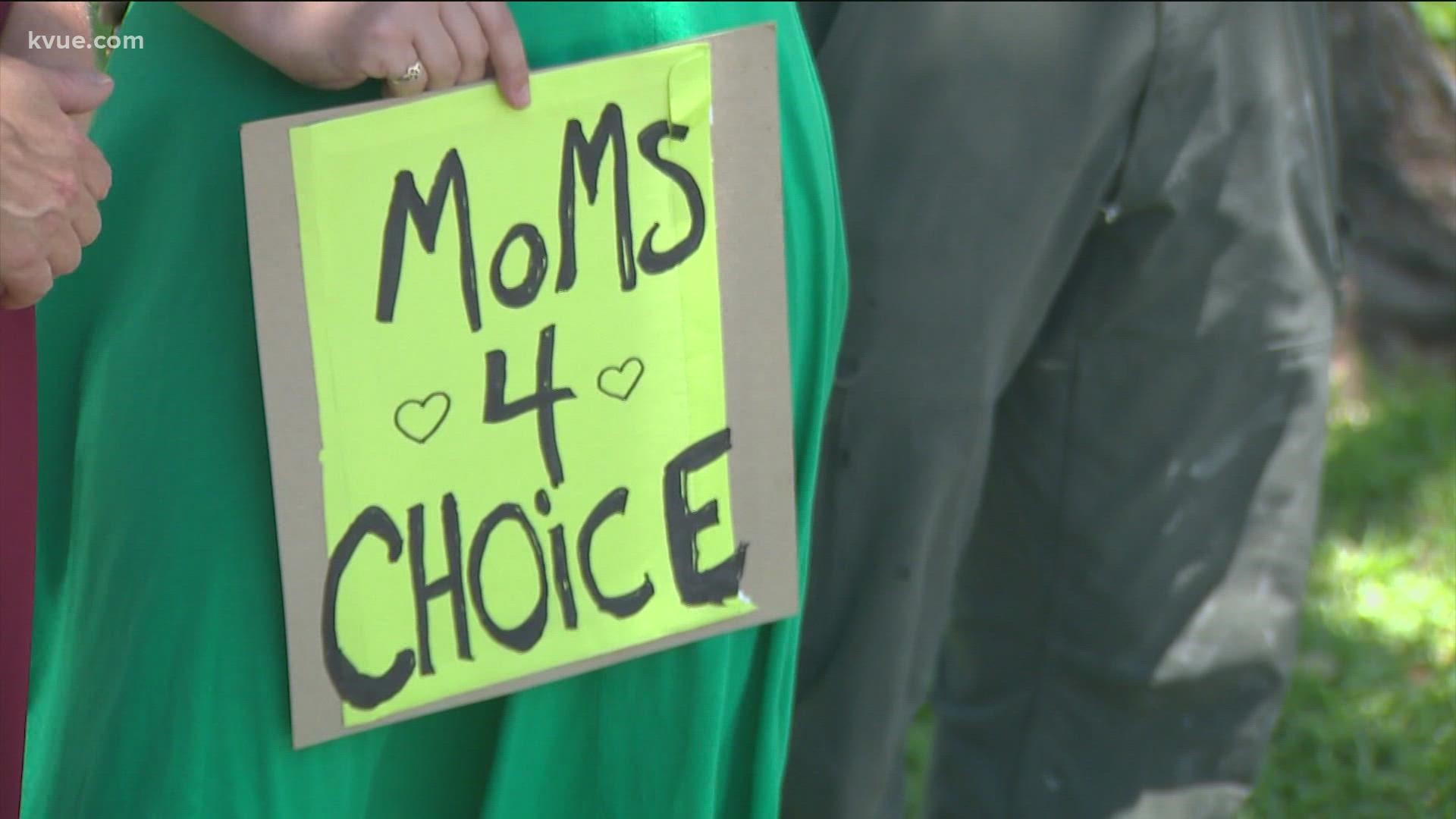 Advocates gathered at the Texas Capitol on Saturday as part of a national event protesting the potential overturning of Roe v. Wade.