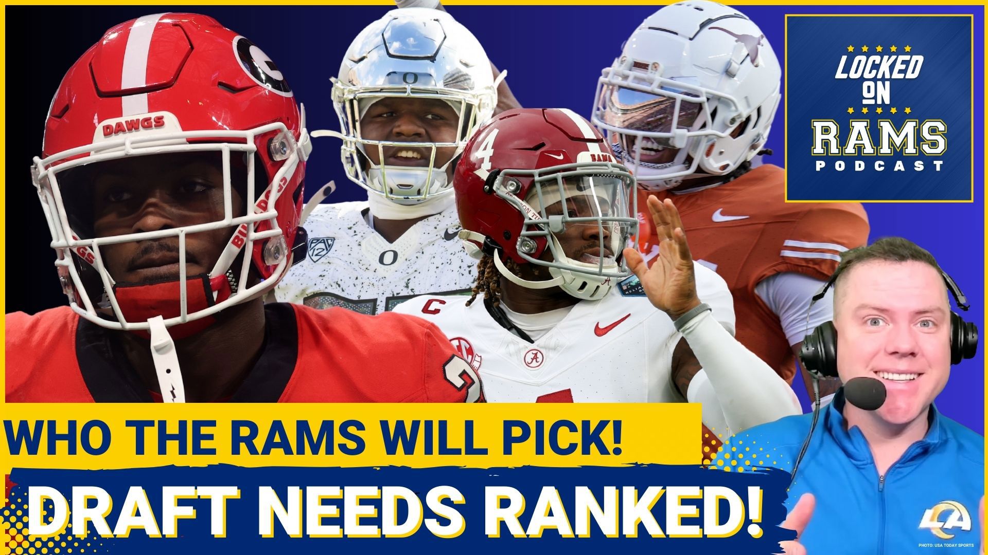 D-Mac ranks the Rams biggest draft needs. Plus, the Rams meet with former Alabama quarterback Jalen Milroe and take Georgia safety Malaki Starks.