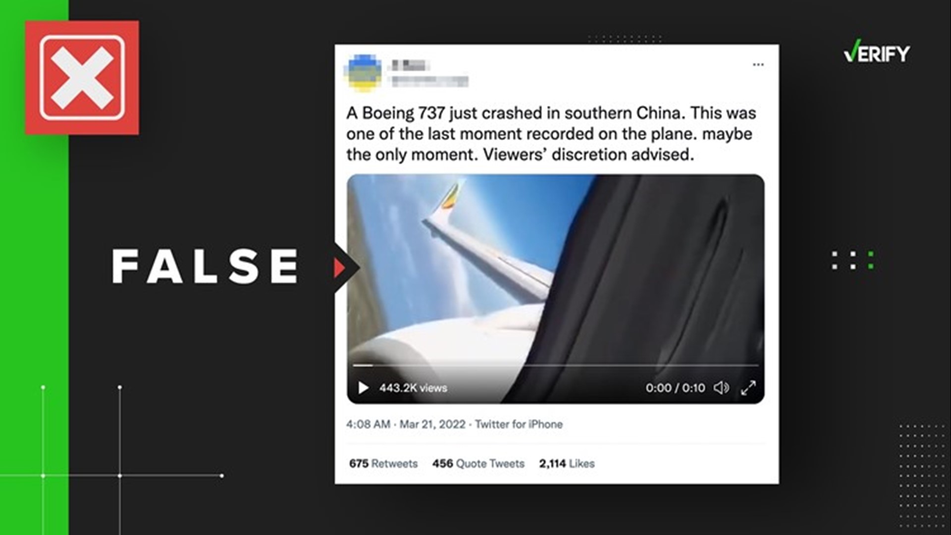 A video claiming to show the China Eastern Boeing 737-800 crash on March 21 isn’t real. It’s from a flight simulation depicting the 2019 Ethiopian Airlines crash.