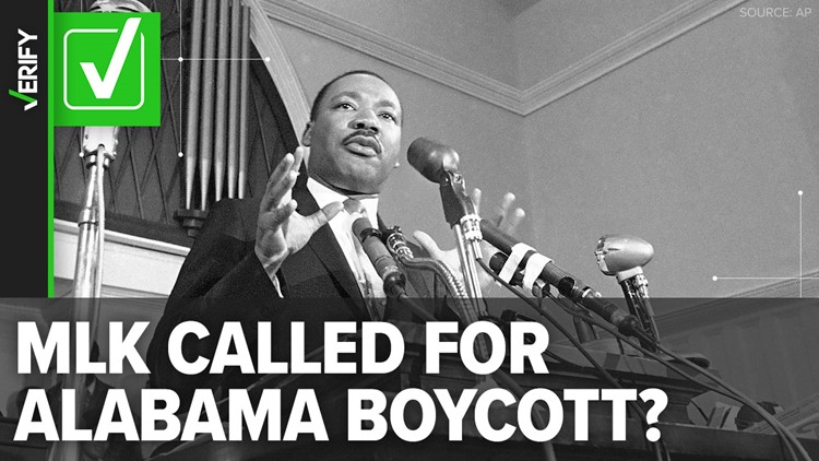 Yes, Martin Luther King Jr. did call for a national boycott of Alabama in 1965