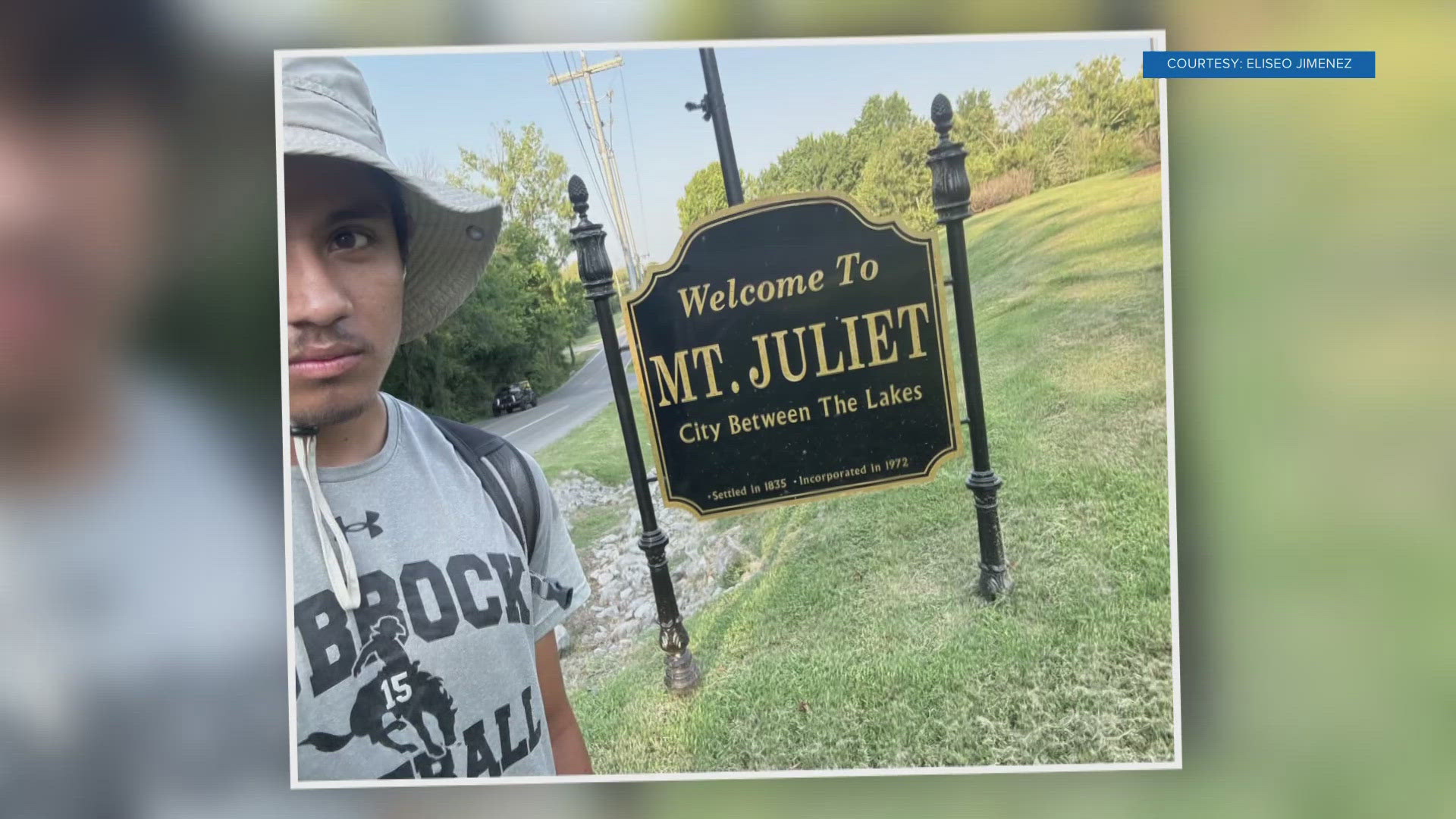 Eliseo Jimenez, 17, is over 1,000 miles into his journey, aiming to walk from Lubbock, TX to Washington, D.C. to fundraise for his nonprofit New Life Foundation.