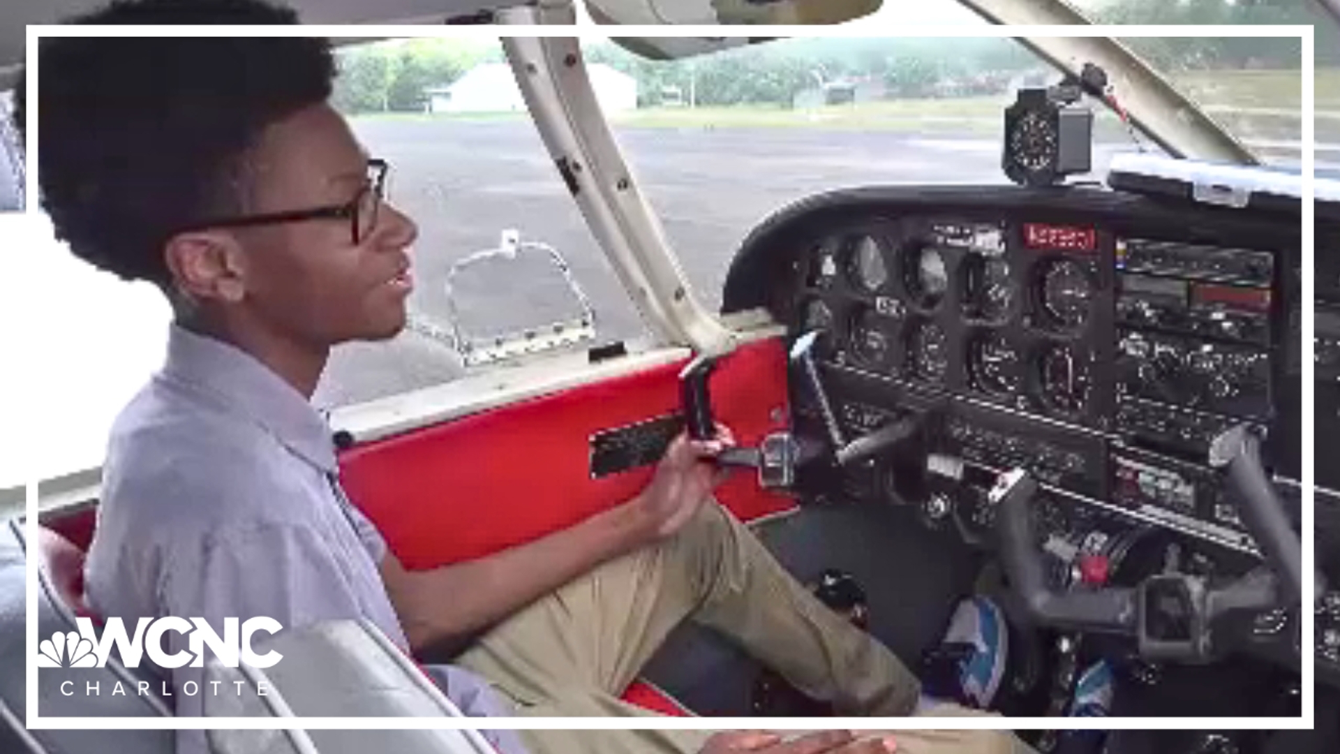 Ryan Garner is the youngest, and first African American, to receive a Private Pilot License at Goose Creek Airport.