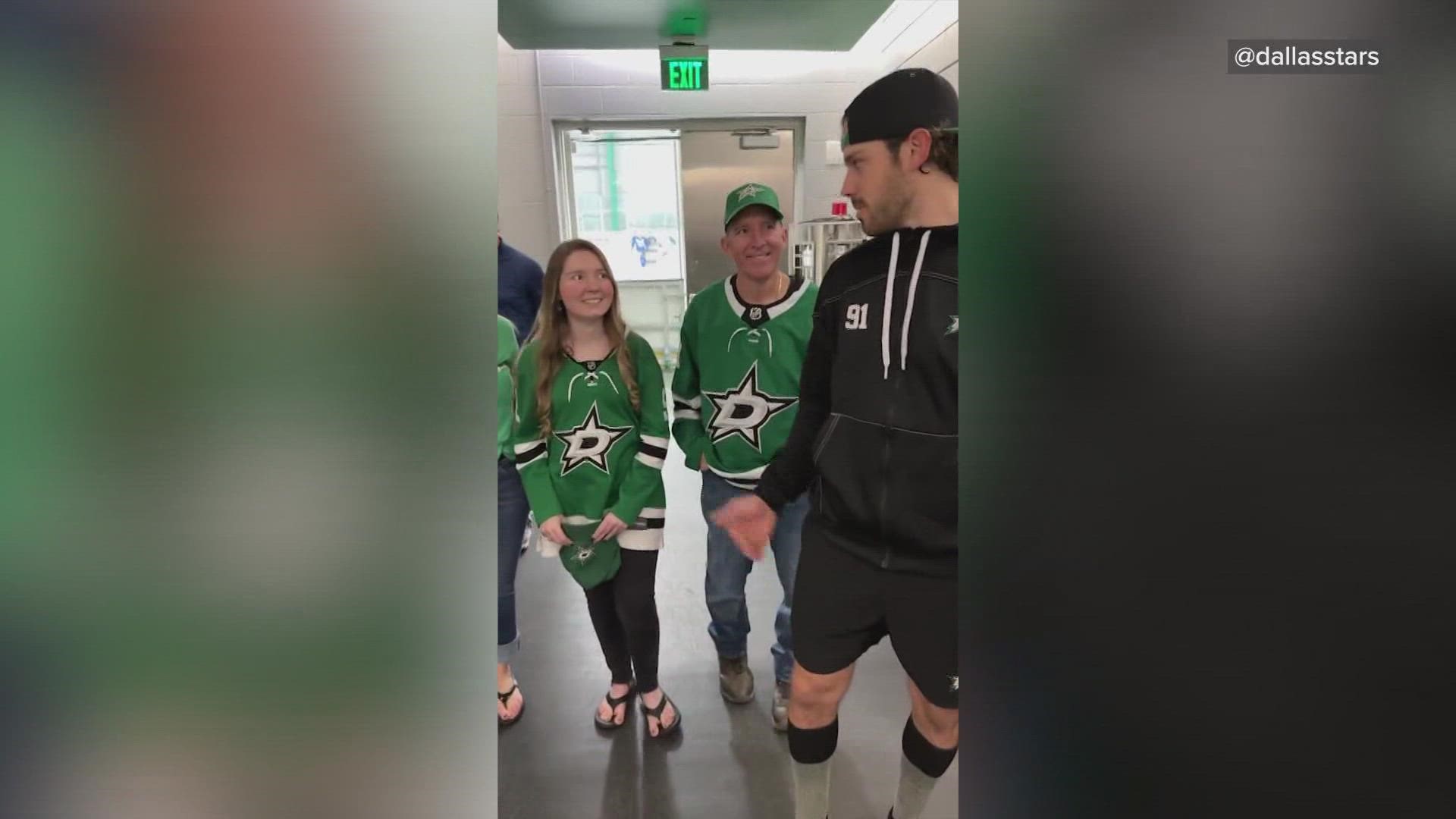Seguin invited Chelsea and her family to a tour after learning about her upcoming brain surgery.