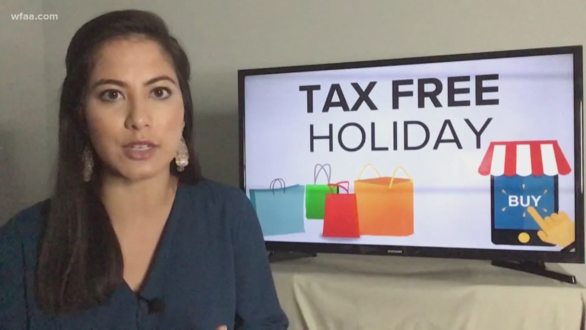 The tax-free holiday begins Friday and ends at midnight Sunday. One general rule when shopping is that the item itself has to be less than $100 to qualify.