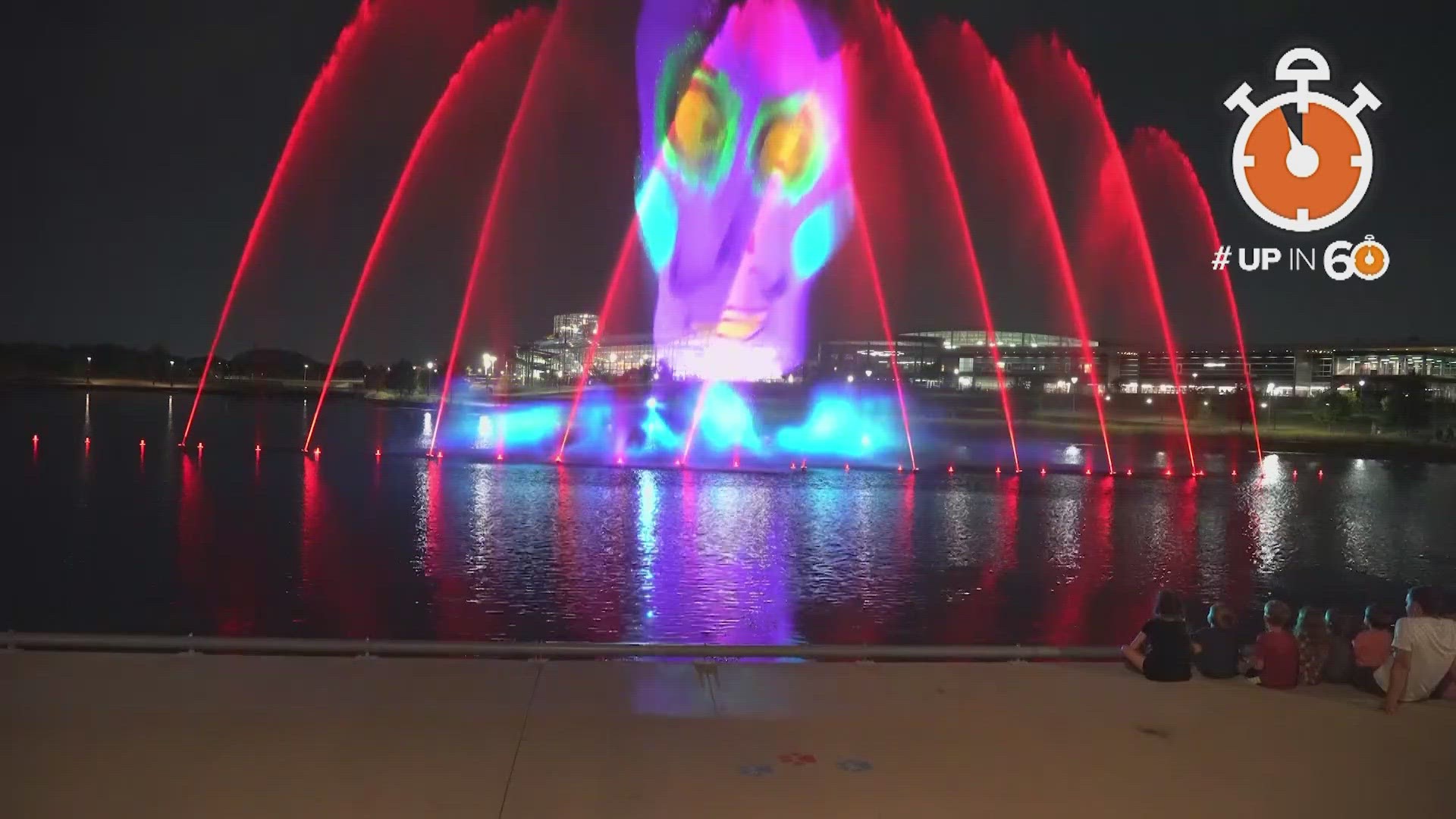 The show uses the same type of equipment as the water show at the Bellagio in Las Vegas