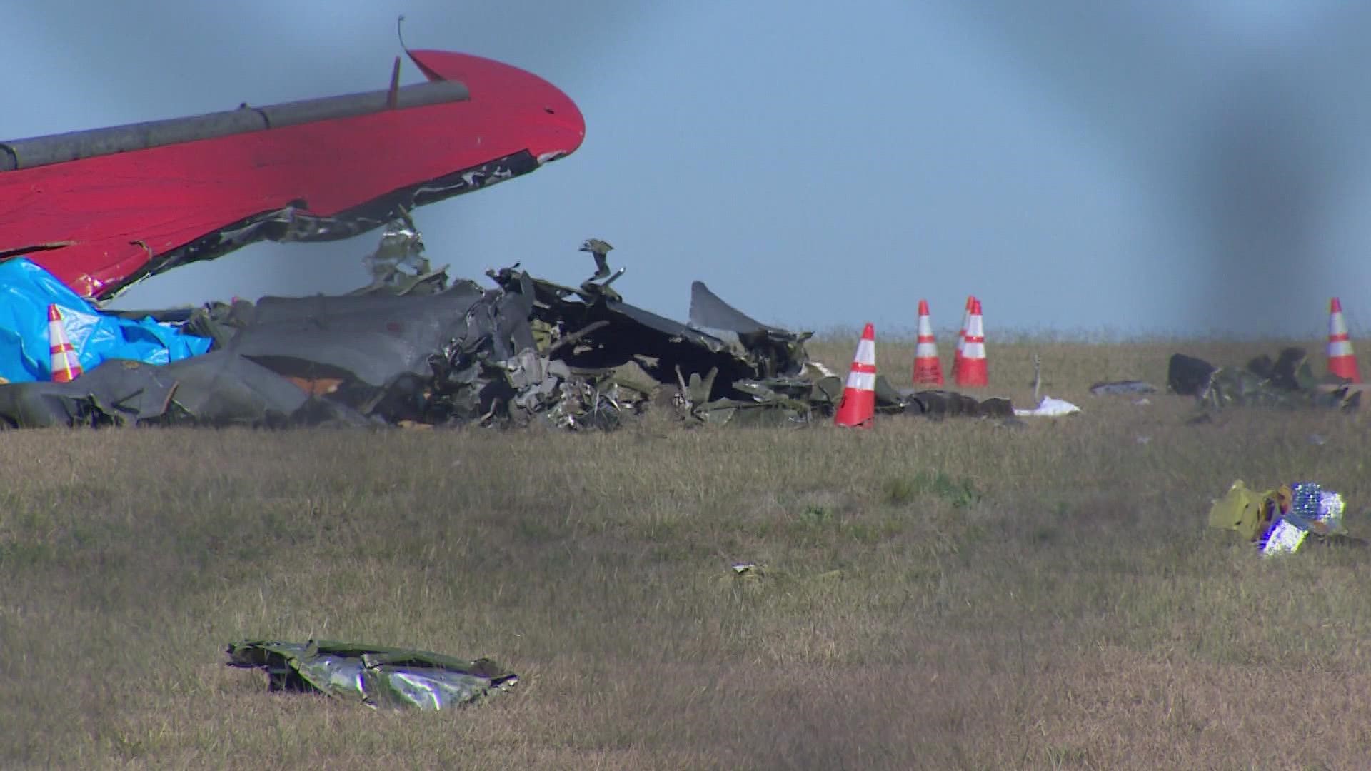 The NTSB is taking over the the investigation into the mid-air collision between two historic military planes.