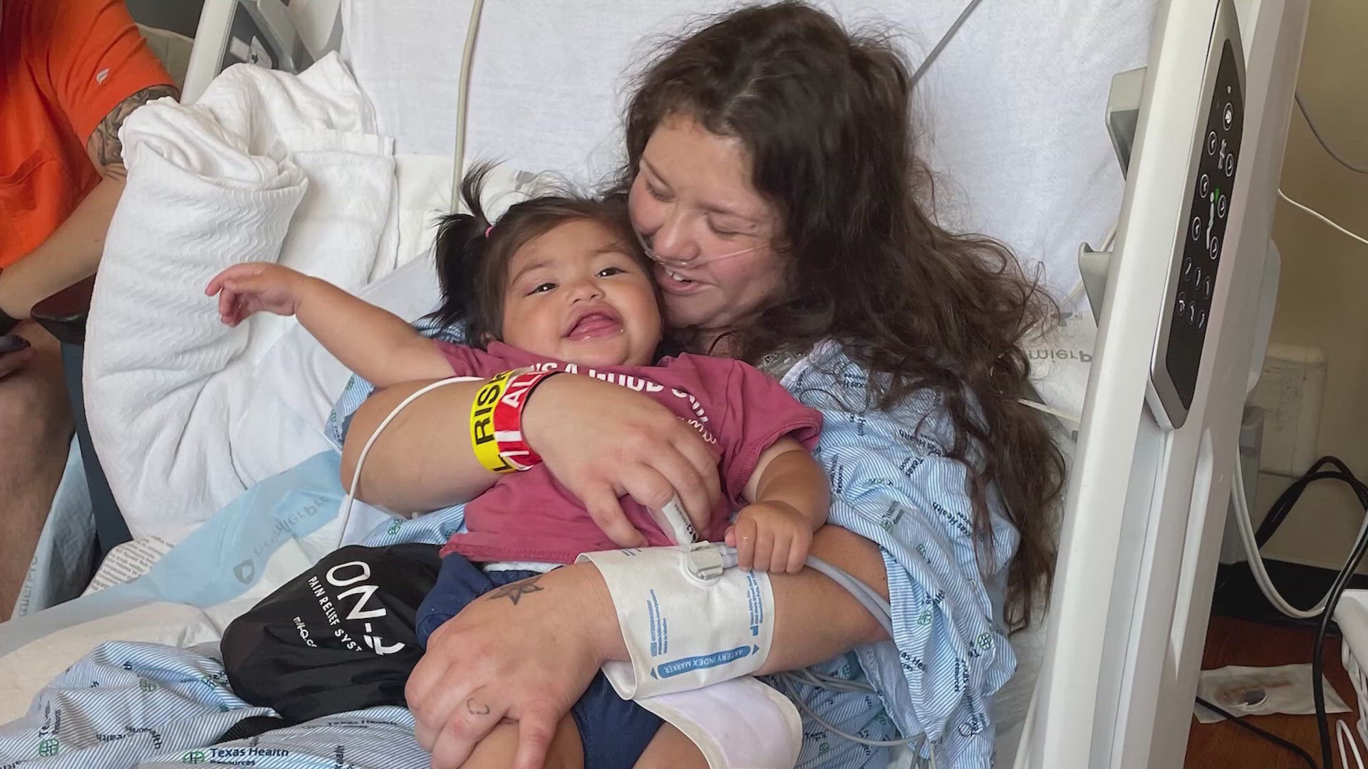 The family started digging and found her underneath the rubble, yards away from where her home originally stood.