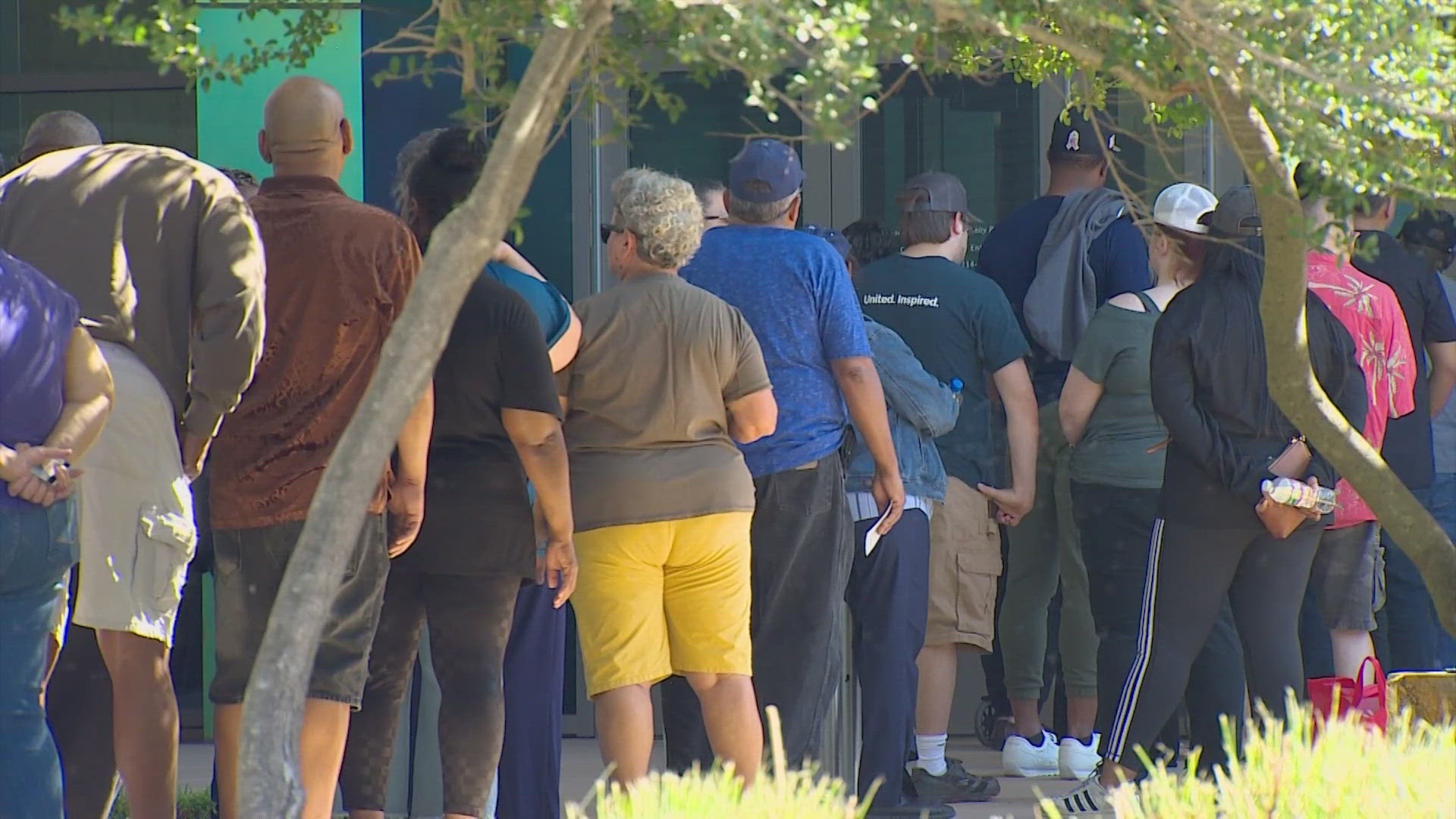 Some voters waited more than two hours at the Dallas County Garland Center.