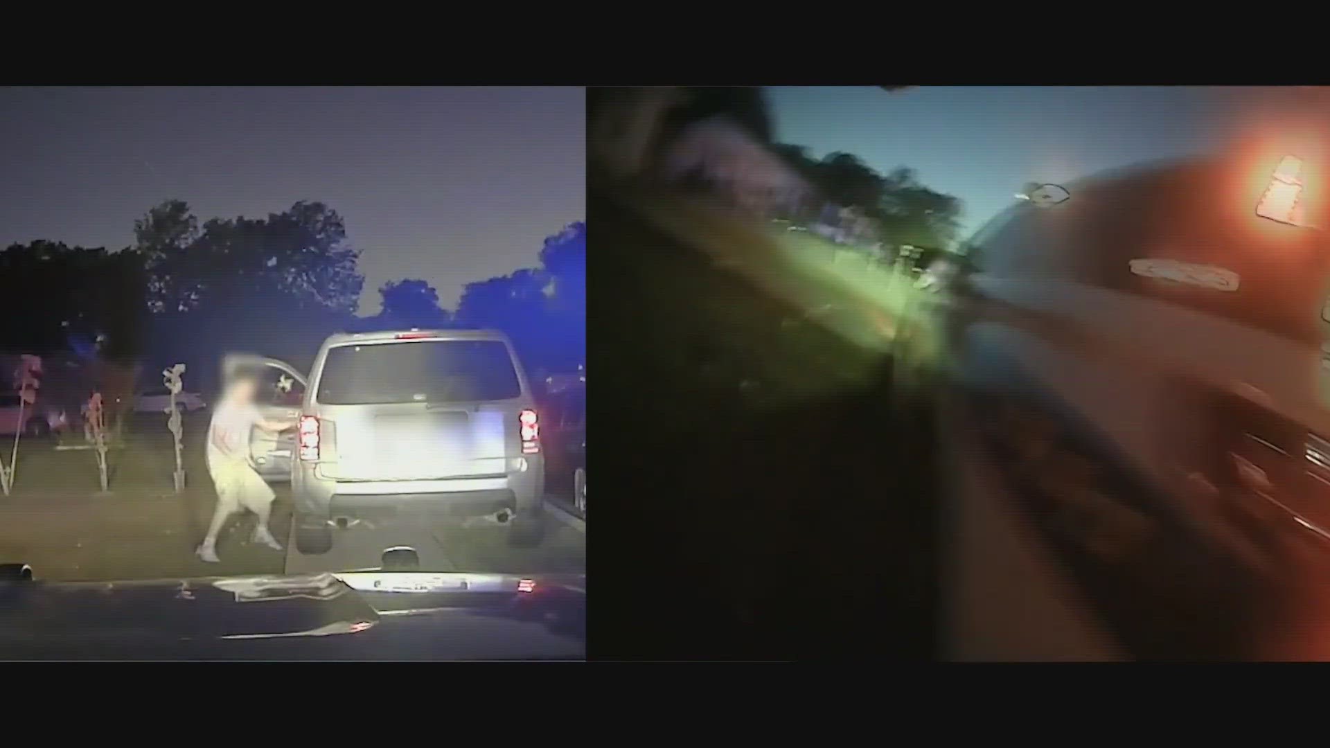 When the driver got out he ignored commands to get on the ground and the officer fired at him five times.