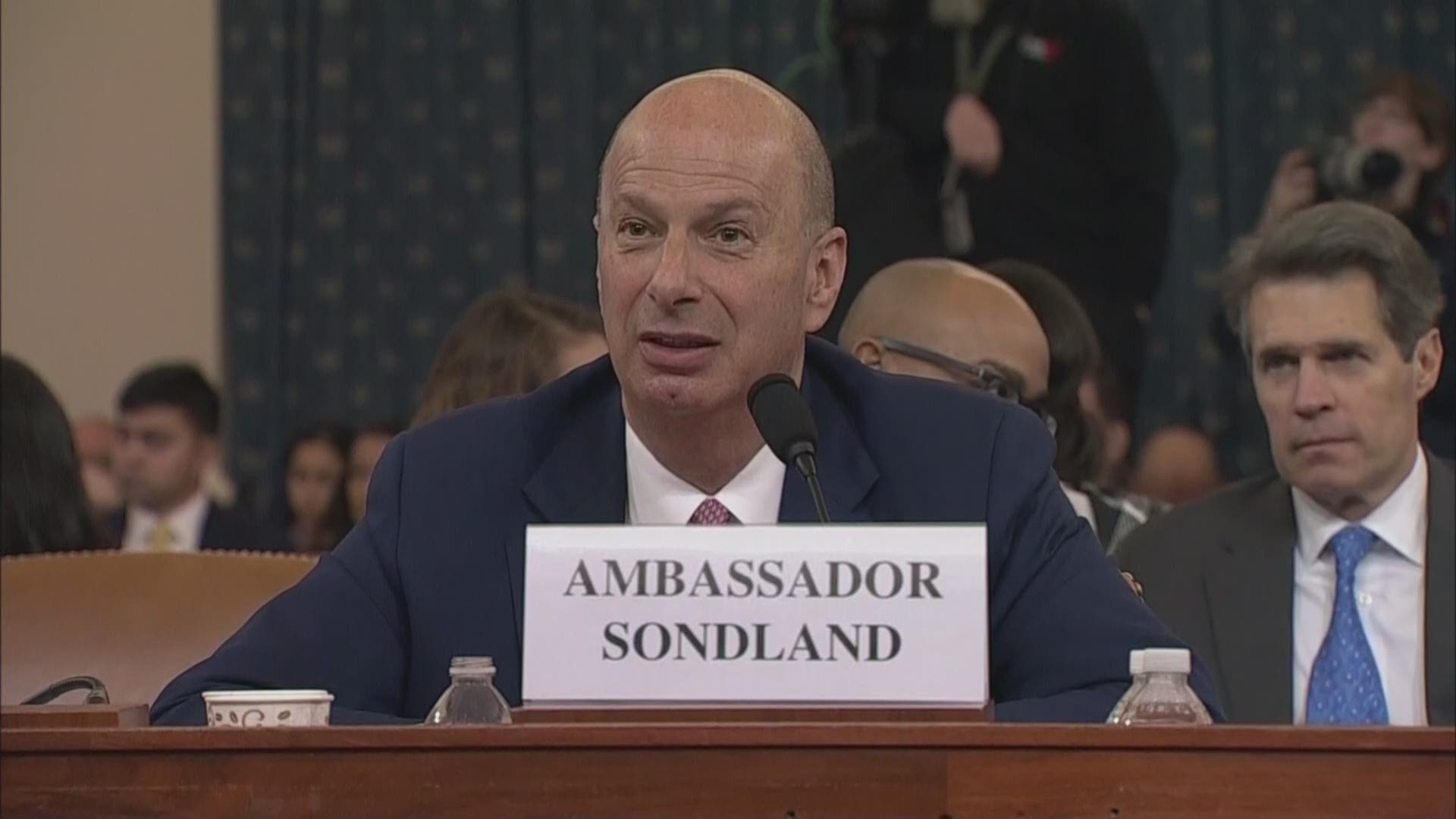 Ambassador Gordon Sondland said he was not in an 'irregular' policy channel on Ukraine, because those on that channel were the leadership who makes the decisions.
