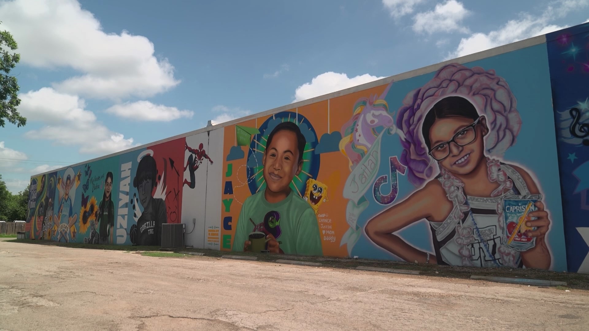Uvalde artist Abel Ortiz commissioned the entire mural project nearly a year ago to honor the lives lost in the tragedy at Robb Elementary School.