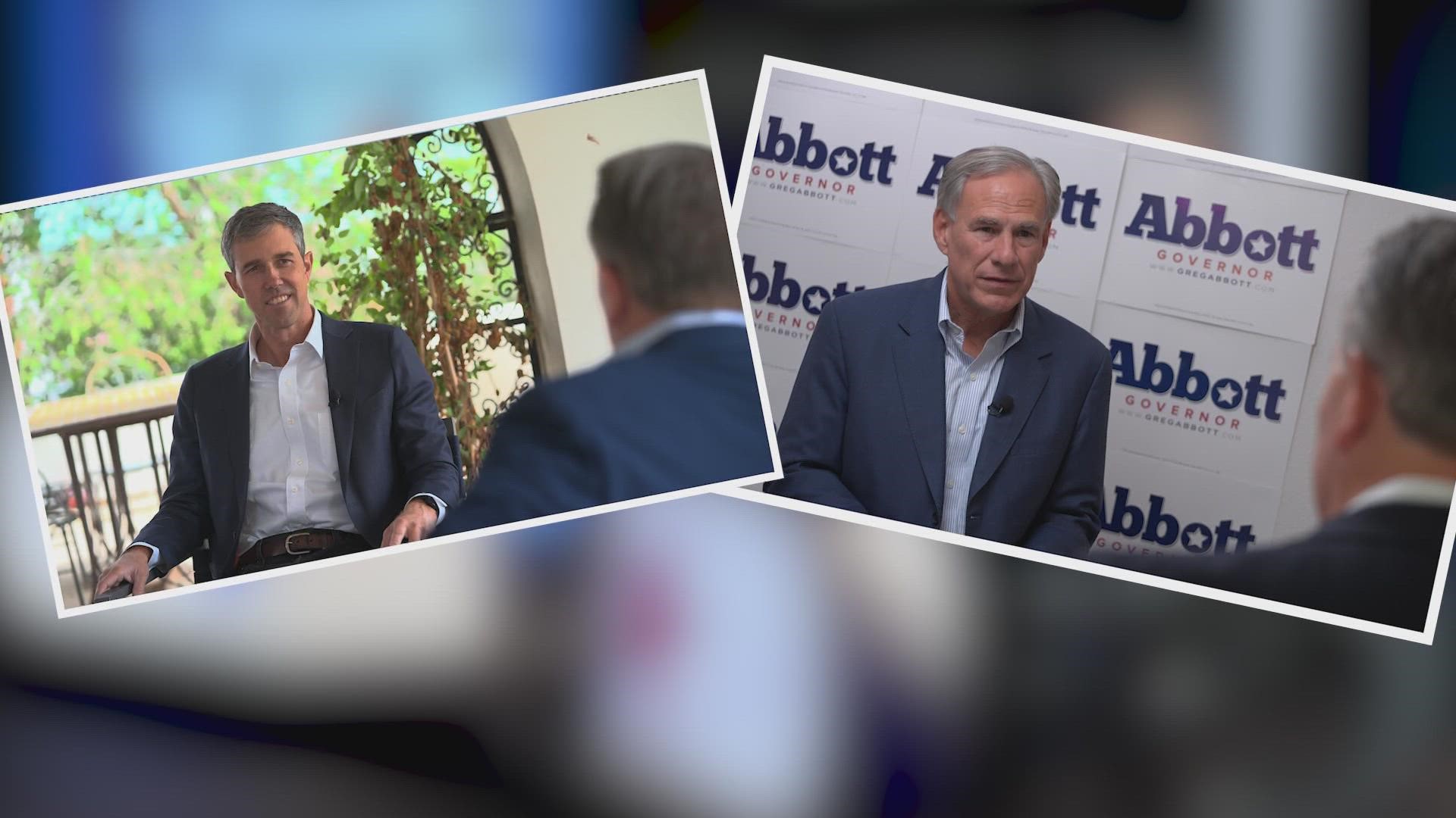 WFAA's Senior Political Reporter Jason Whitely sits down with both governor race candidates ahead of the Nov. 8 election.
