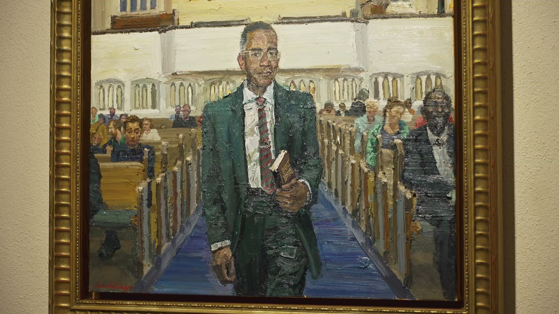 The church commissioned the piece called "Mr. Thomas, Please Come Up Higher to Sit" to acknowledge the mistreatment of its Black congregants in its segregated past.