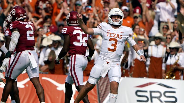 HIGHLIGHTS: Texas Longhorns shut out Oklahoma Sooners in Red River Showdown for 1st time since 1965