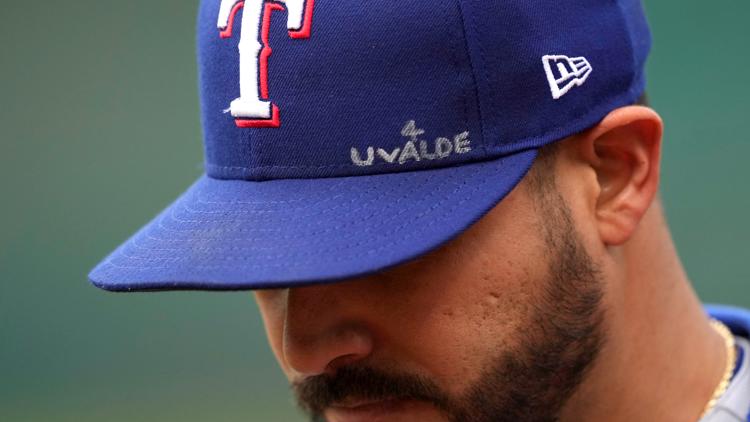 A win '4 Uvalde': Texas Rangers pitcher honors shooting victims on his hat