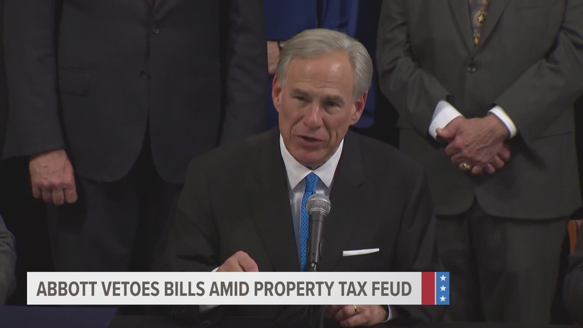 Gov. Greg Abbott vetoed bills in an effort to speed up a conclusion between the state House and Senate on lowering property taxes.