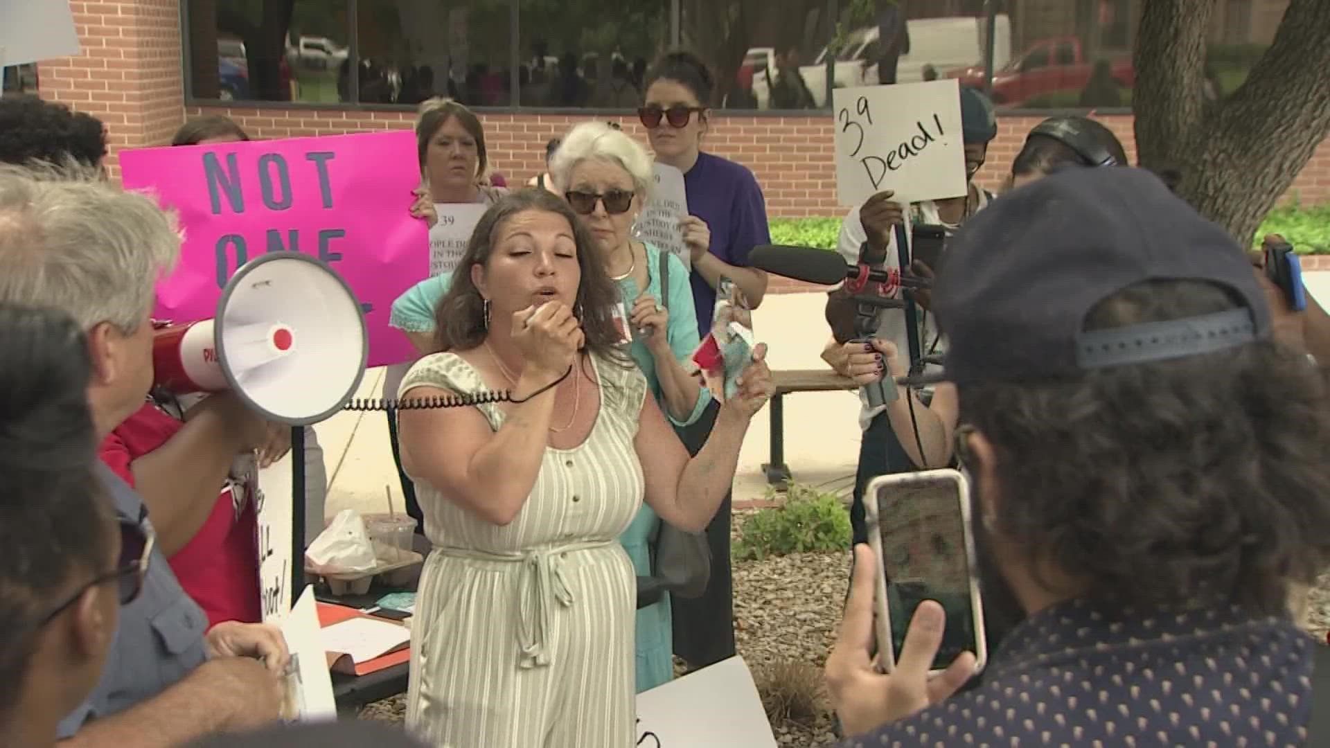 On Tuesday, May 10, Salinas and her family, along with people they've never met, held a march at the Tarrant County courthouse to protest Masten's treatment.
