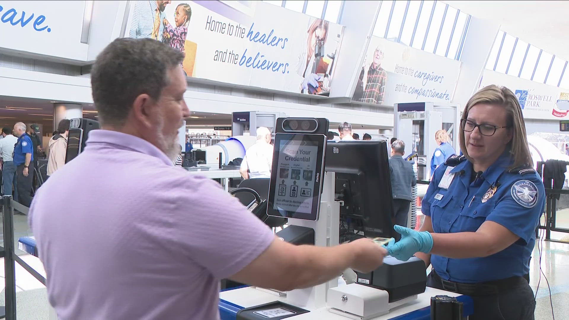 Here in Buffalo, The TSA has installed it's latest version of its Credential Authentication Technology (CAT) system, to verify a traveler's identity.