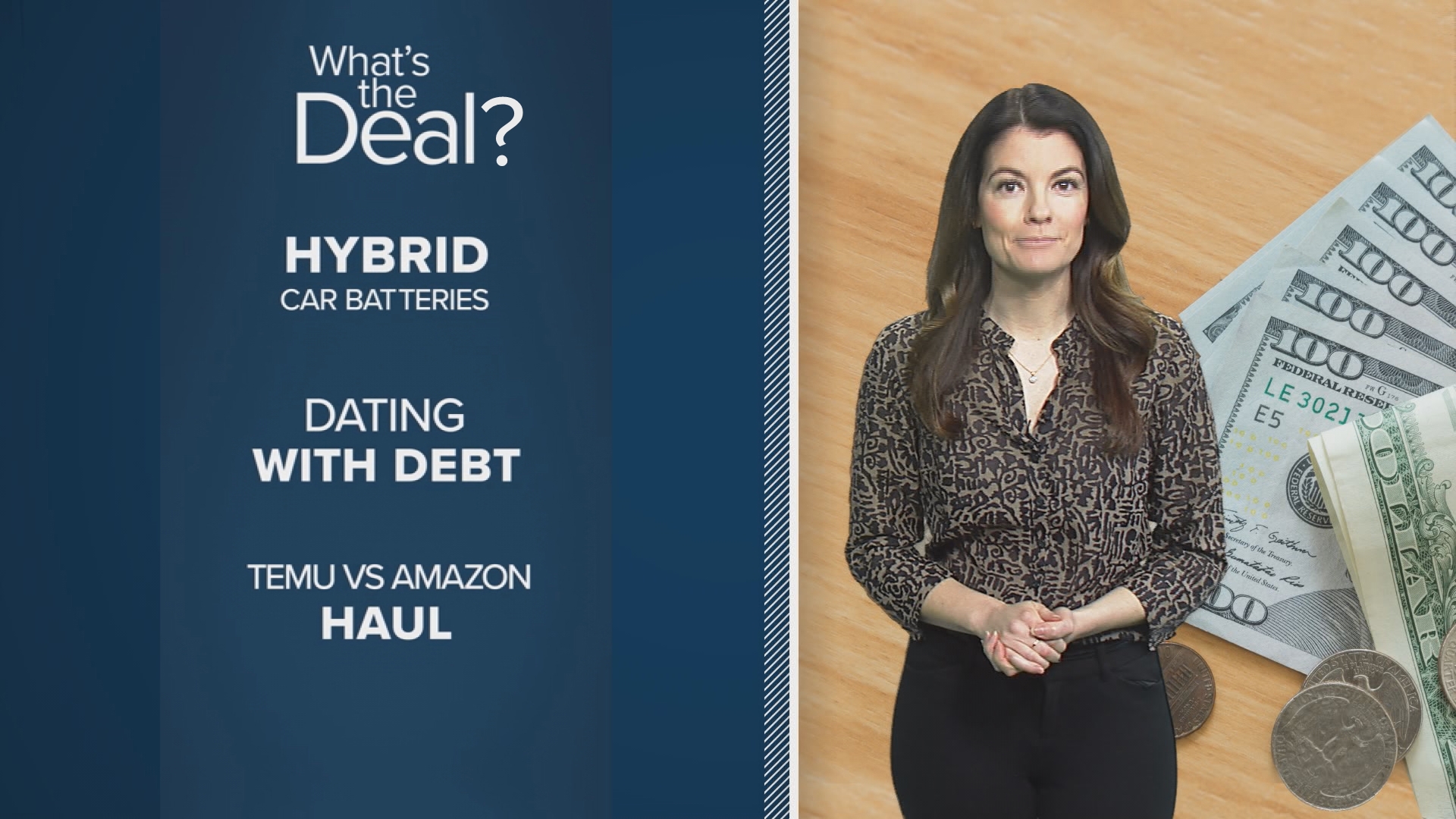 Allison Gormly tells us what's the deal with hybrid car batteries, dating with debt, and Temu vs Amazon Haul. Plus more consumer tips.