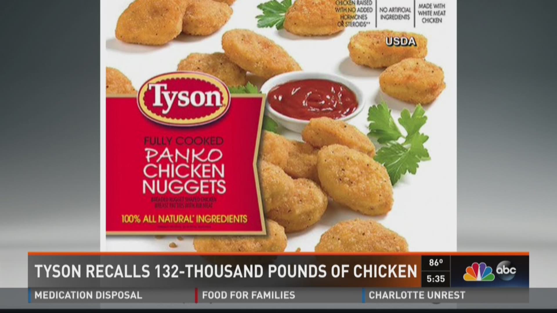USDA recalling 132,520 pounds of Tyson chicken nuggets nationwide