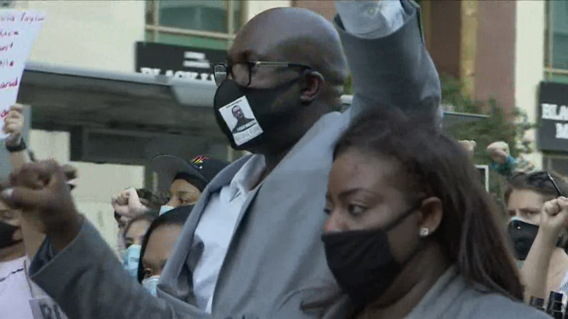 Philonise Floyd, the brother of George Floyd, joined protesters at Black Lives Matter Plaza in Washington, D.C.