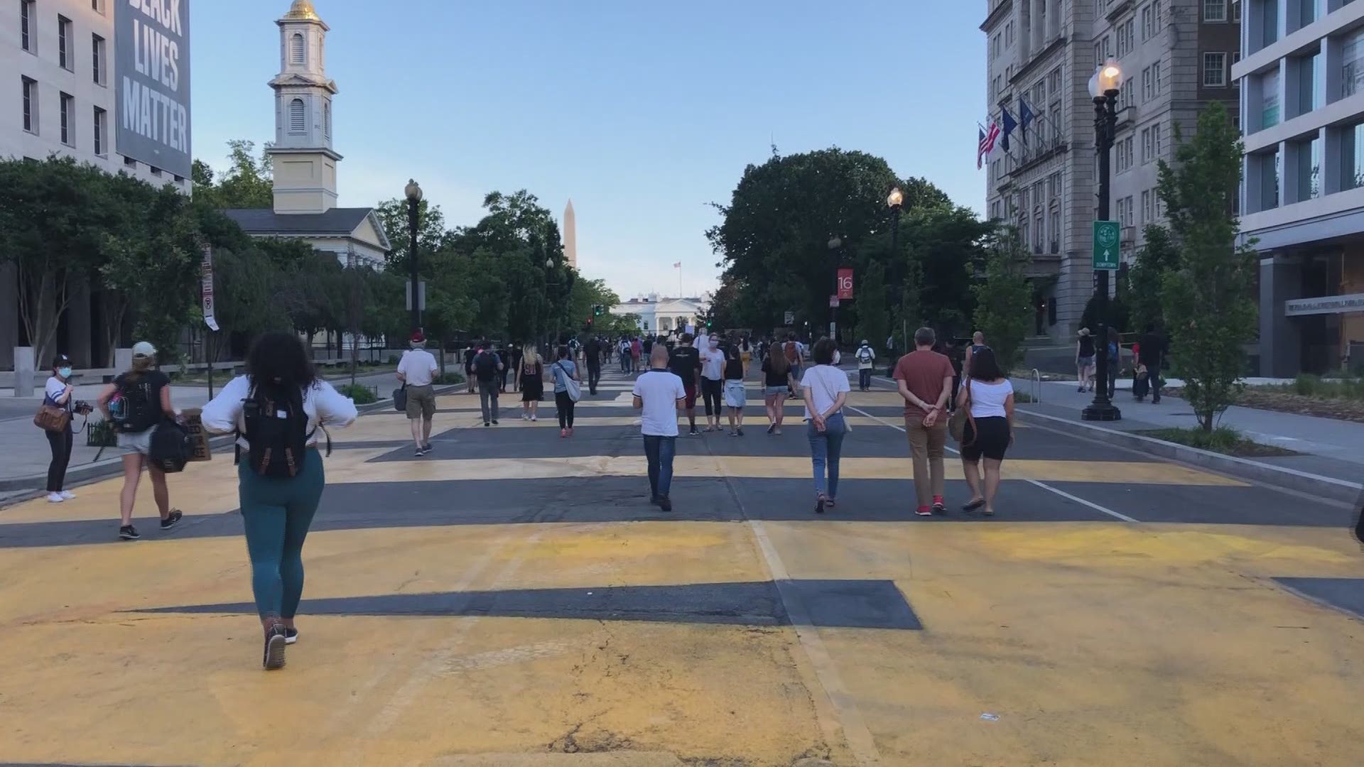 A D.C. government official said the fence is to "protect the building from further damage."