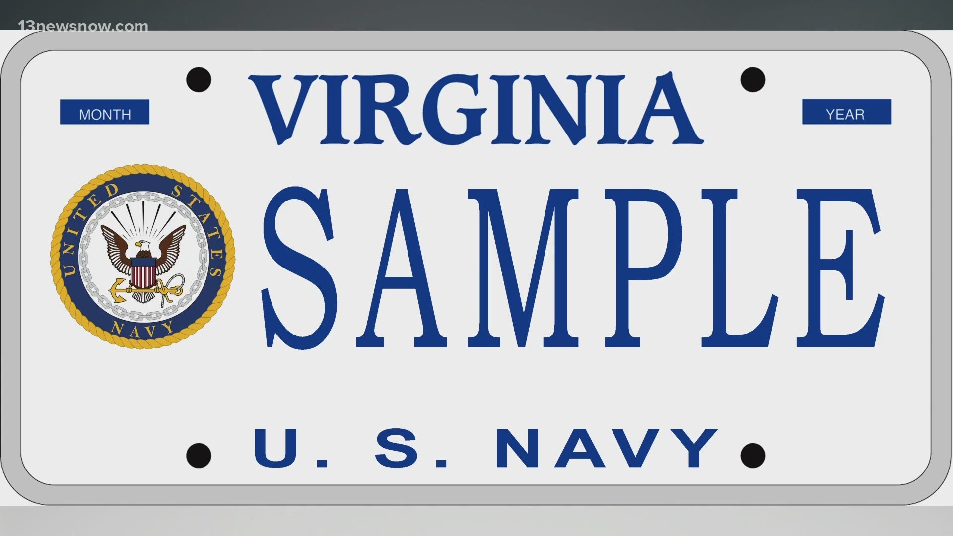 Of all the specialty license plates available in Virginia, there isn't one honoring the U.S. Navy. 13News Now Mike Gooding spoke with a veteran hoping to change that